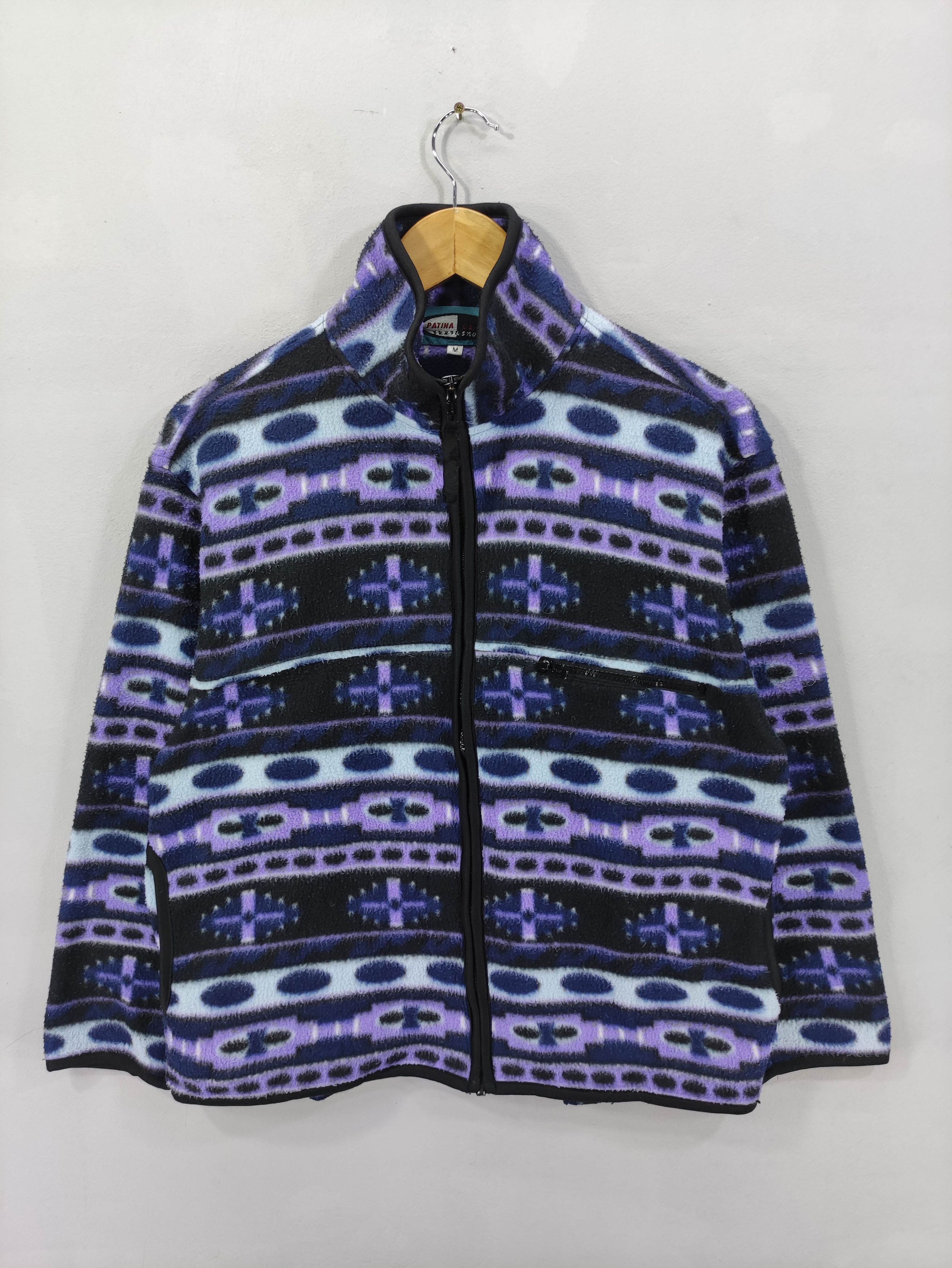 Japanese Brand Vintage Patina Fleece Sweater Jacket Zipper Size M / US 6-8 / IT 42-44 - 1 Thumbnail