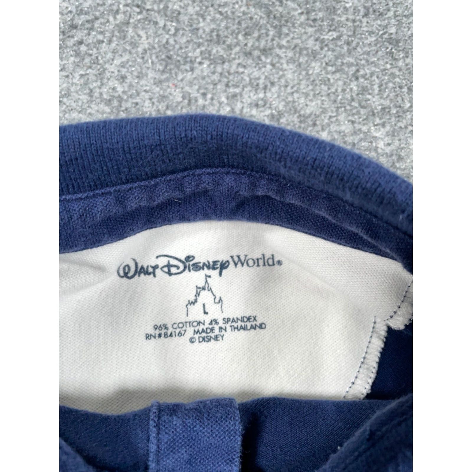 Disney Disney World Polo Shirt Adult Large Dark Blue Mickey Mouse 2009 Y2K Stretch Size US L / EU 52-54 / 3 - 3 Thumbnail