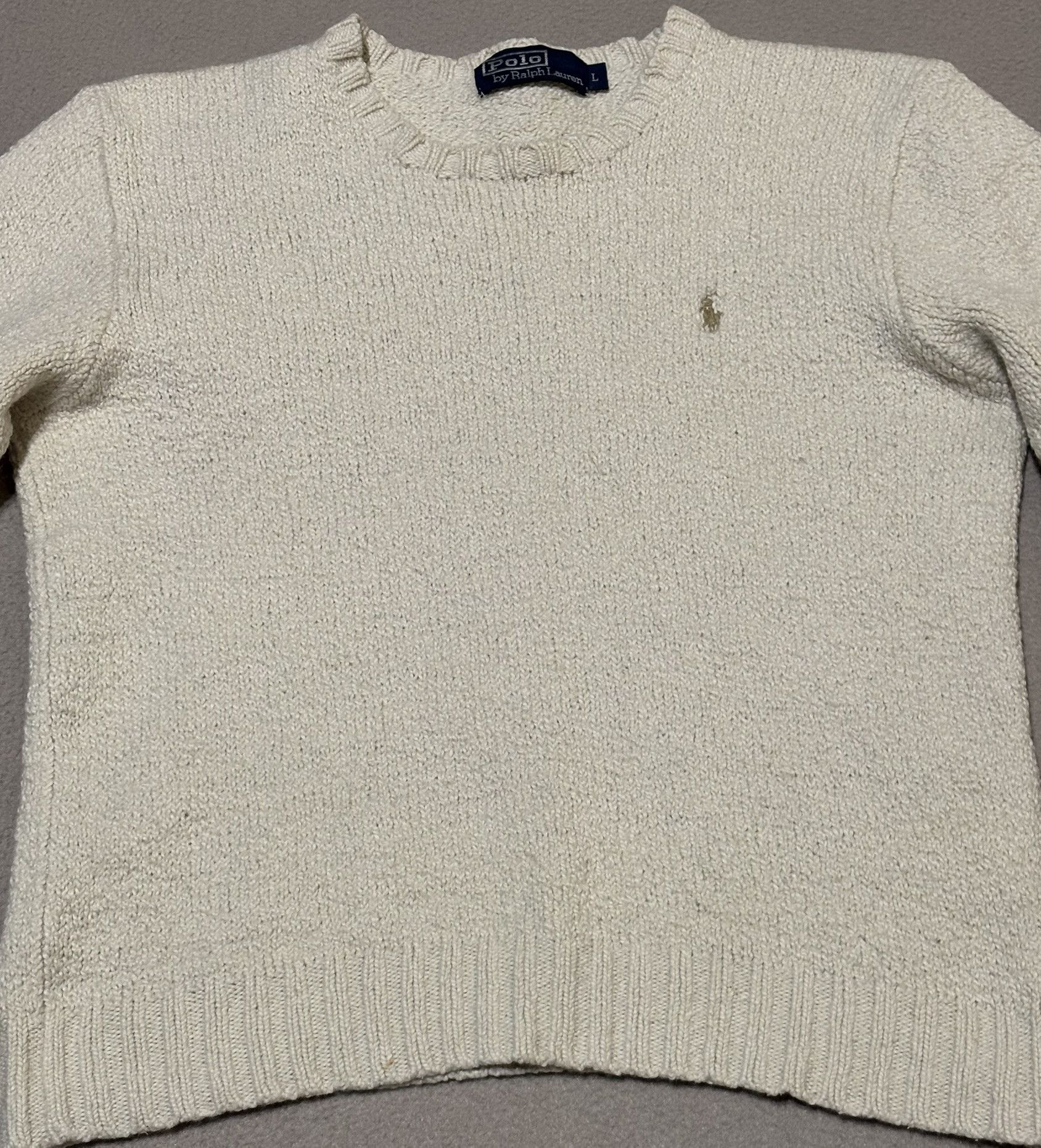 Polo Ralph Lauren Polo Ralph Lauren sweater Cream Wool Large Size L / US 10 / IT 46 - 5 Thumbnail