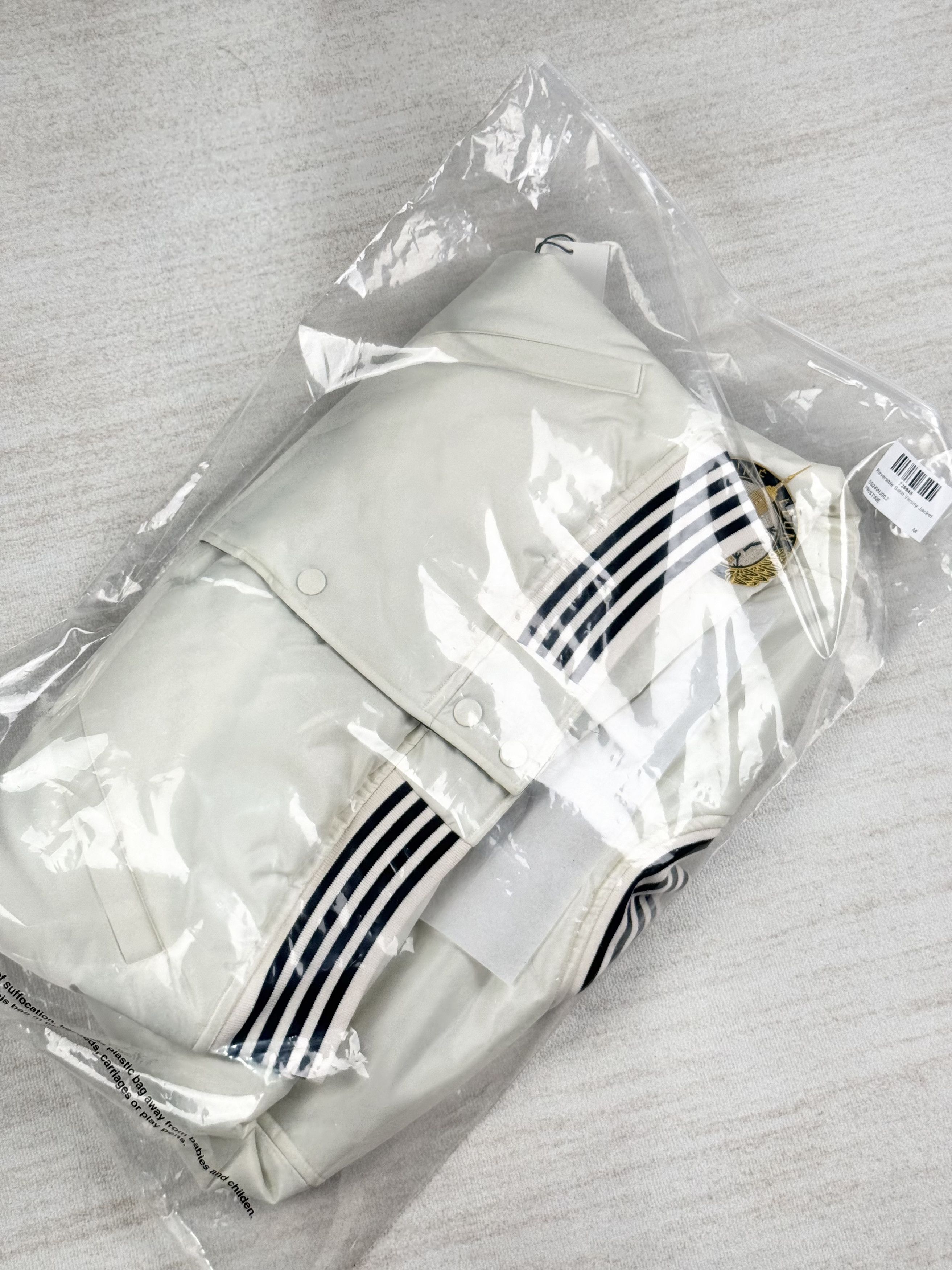 Aime Leon Dore UNWORN* ALD Reversible Satin Varsity Jacket Cream/Green Size US M / EU 48-50 / 2 - 14 Thumbnail