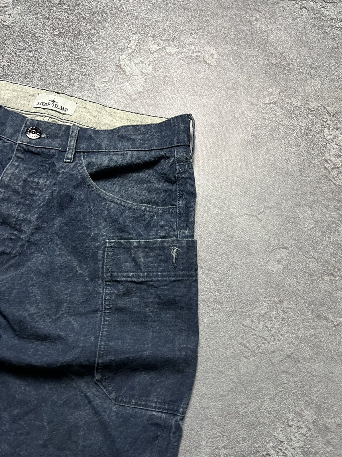 Stone Island Vintage Stone Island Jeans Pants Cargo Washed Patch Program Size US 31 - 7 Thumbnail
