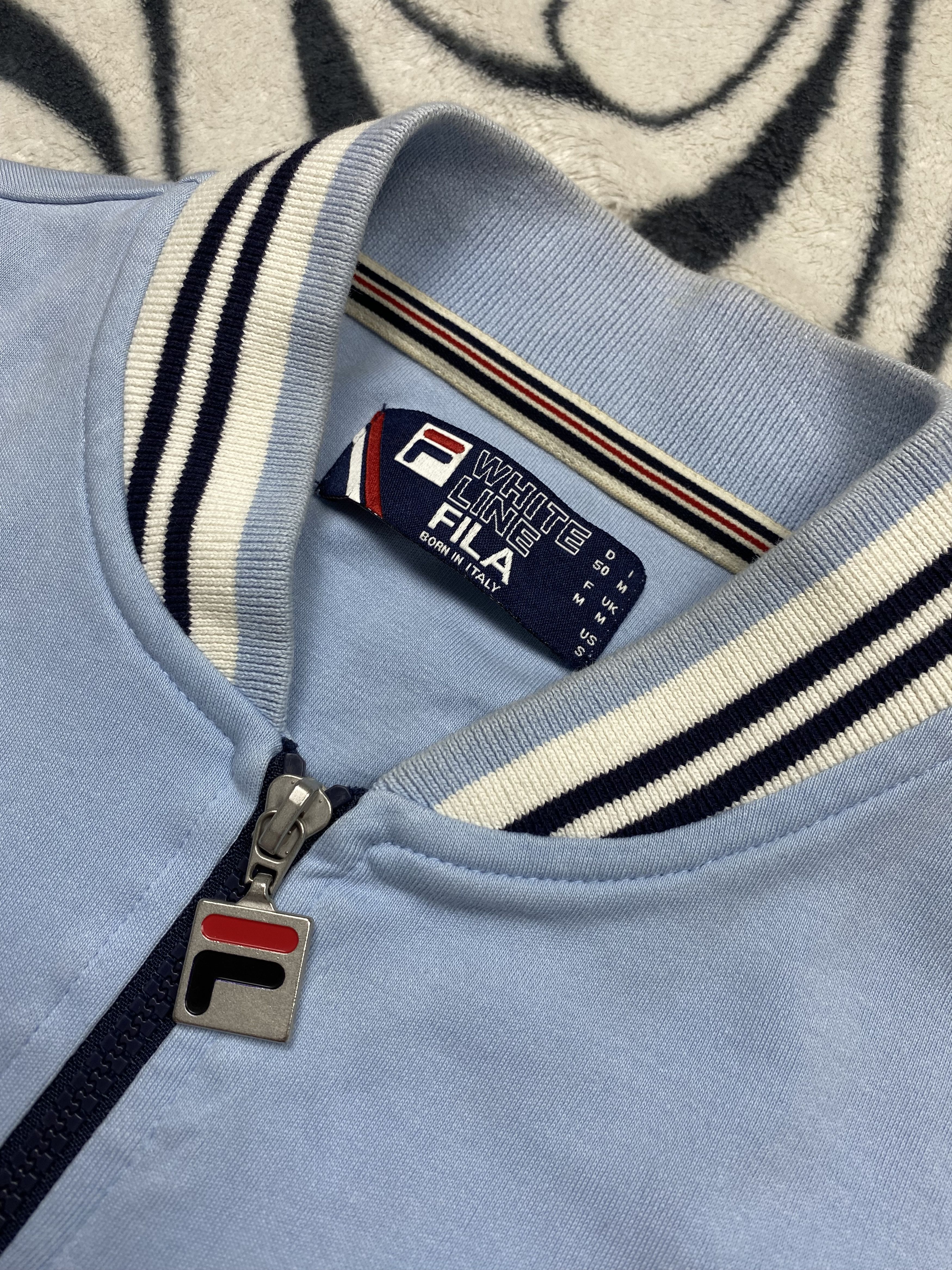 Fila Fila White Line Vintage Mens Track Top Bomber Jacket Y2K Size US M / EU 48-50 / 2 - 2 Thumbnail