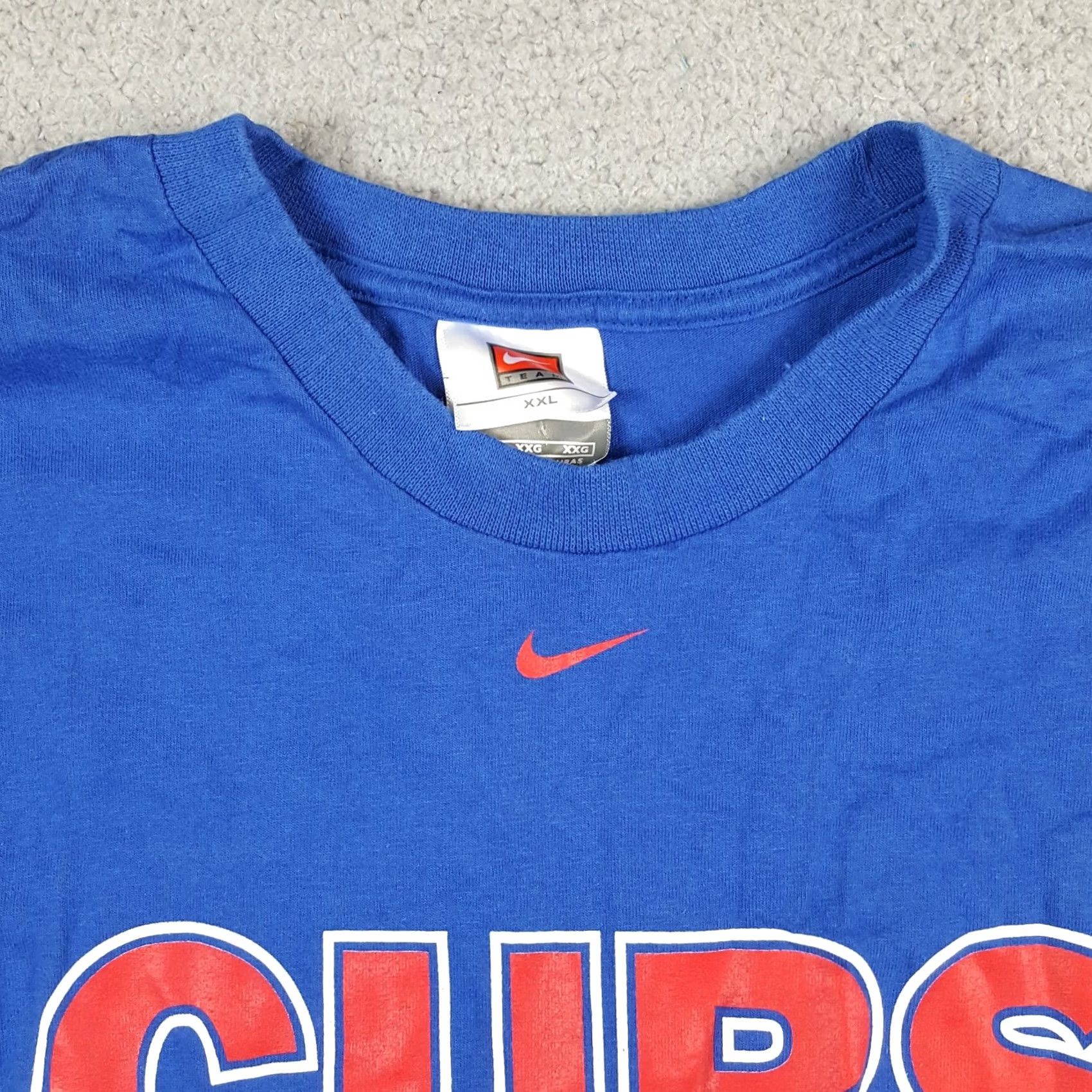 Nike VINTAGE Nike Cubs Men's T-Shirt 2XL Blue Swoosh Logo MLB Baseball Short Sleeve Crew Neck Size US XXL / EU 58 / 5 - 3 Thumbnail