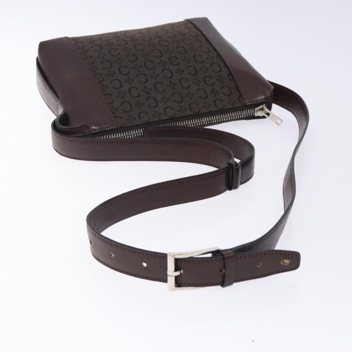Celine CELINE C Macadam Canvas Shoulder Bag Brown Silver Size ONE SIZE - 7 Thumbnail