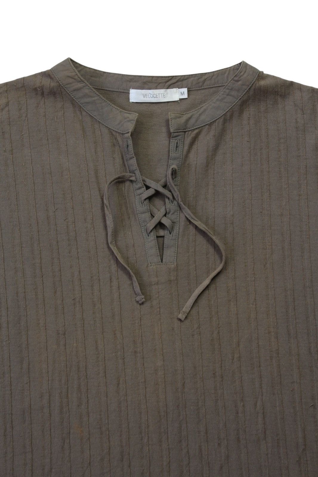 If Six Was Nine 2000S VELOCETTE LACE UP HENLEY TEE Size US M / EU 48-50 / 2 - 2 Thumbnail