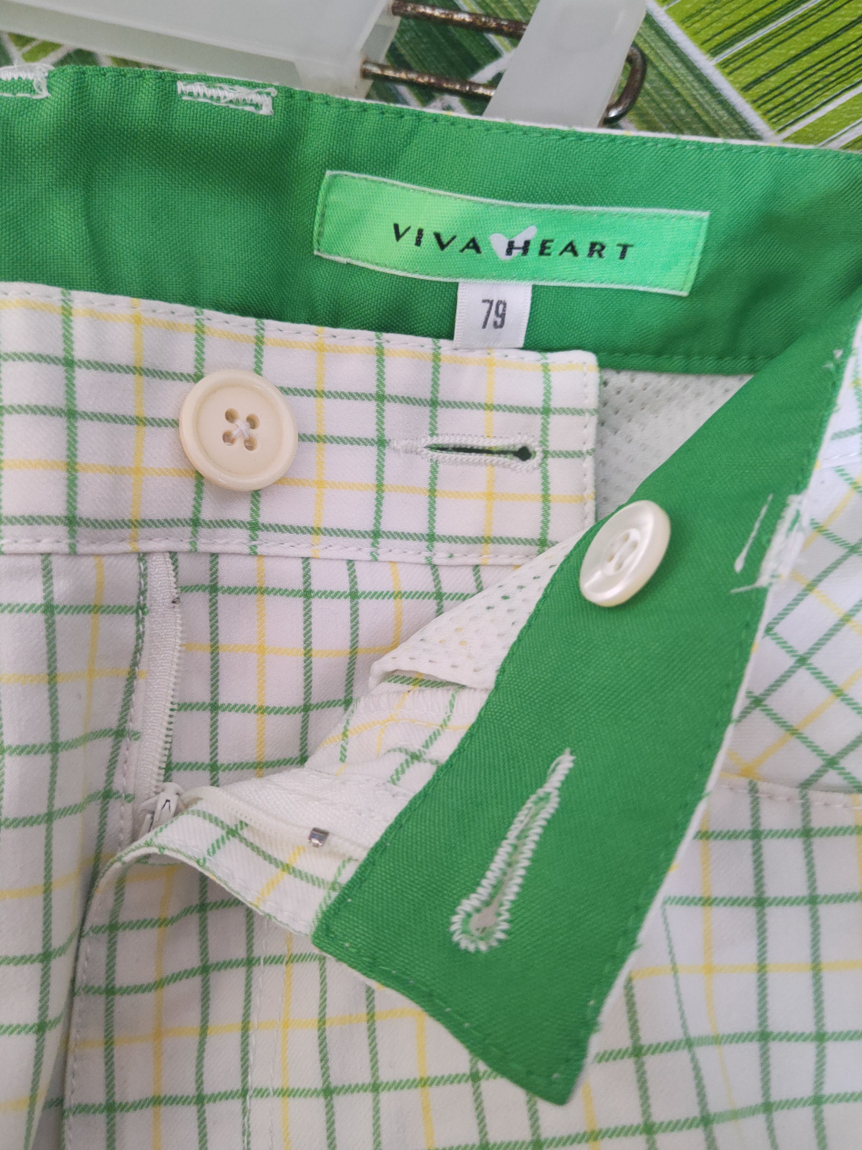 Japanese Brand DL Viva Heart White Green Multipocket Cargo Pants #1874 Size 30" / US 8 / IT 44 - 14 Thumbnail