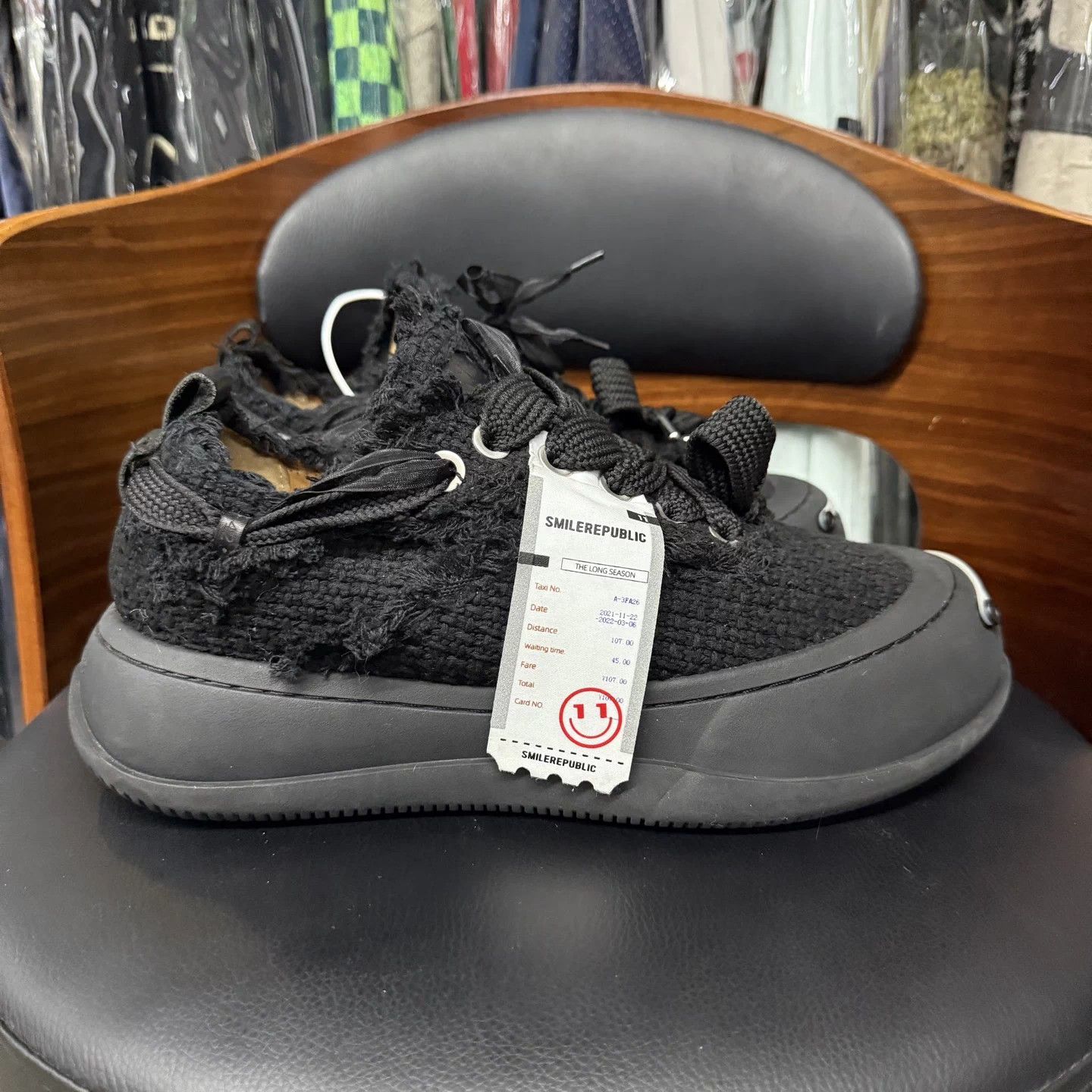 Other Smile SR Black Cross Distressed Platform Canvas 42 Mint Size US 9 / EU 42 - 4 Thumbnail