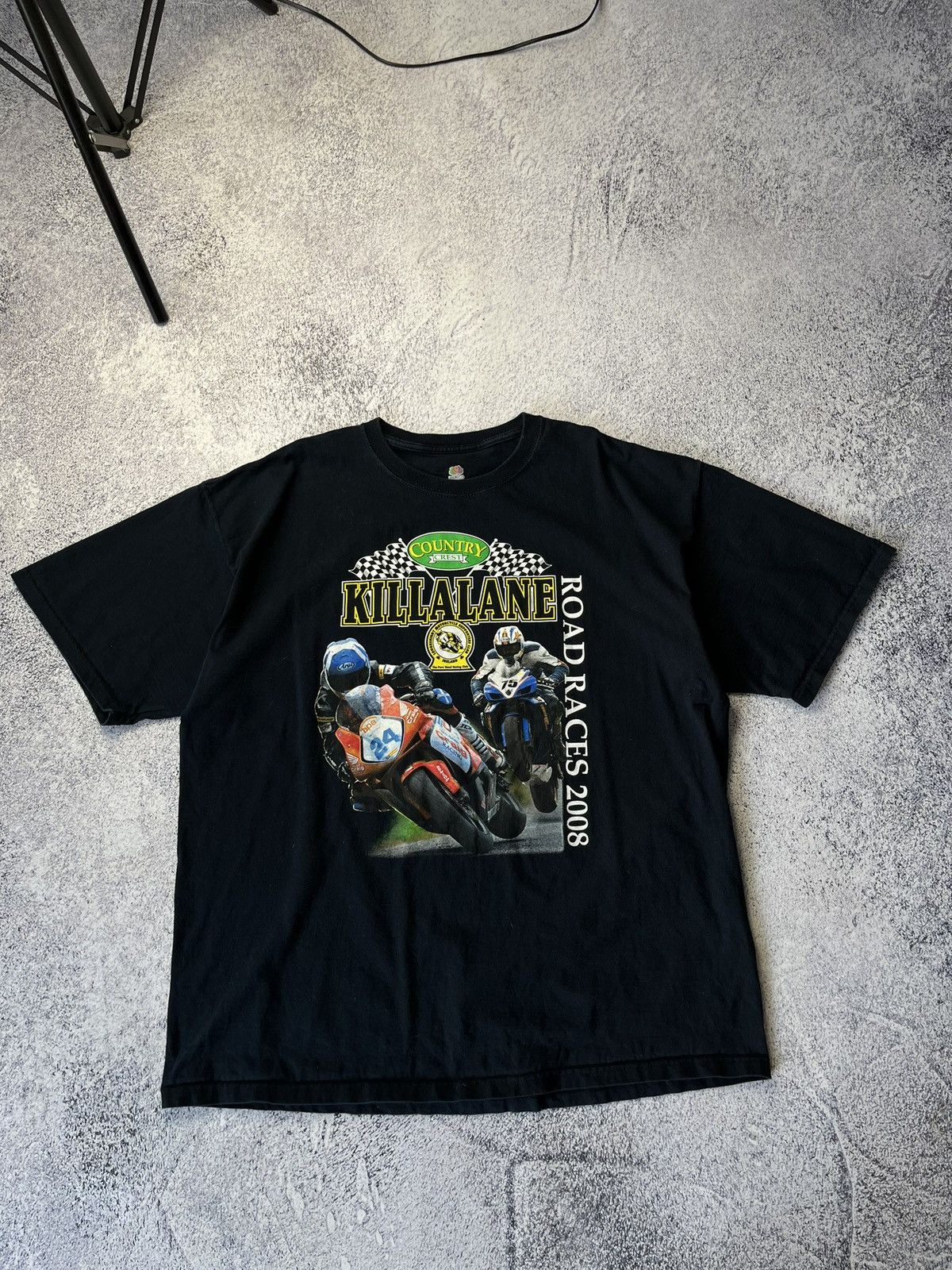 Other Vintage Moto Racing T Shirt Killalane Road Races 2008 Size US XXL / EU 58 / 5 - 1 Thumbnail