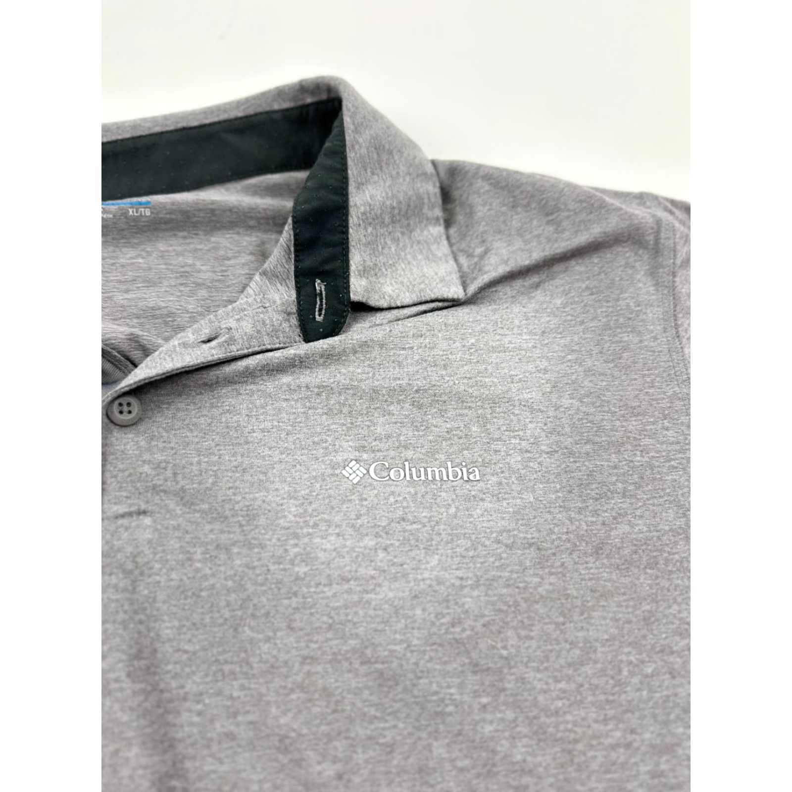Vintage Columbia Shirt Mens XL Gray Golf Polo Tech Trail Logo Short Sleeve Performance Size US XL / EU 56 / 4 - 3 Thumbnail