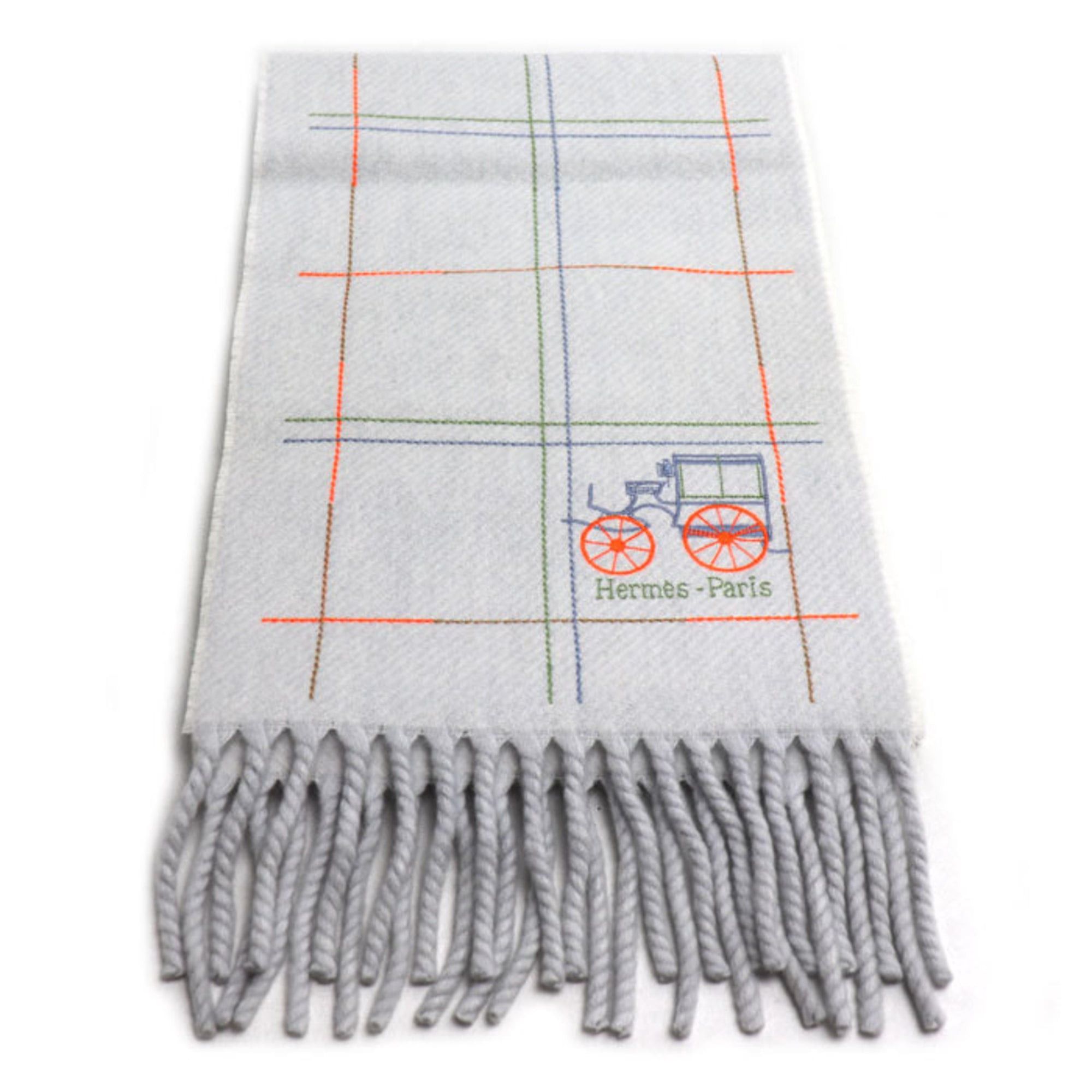 Hermes HERMES Grand Blode Berline Scarf Gray Gris du Nord H259149S 01 Women's Size ONE SIZE - 1 Thumbnail
