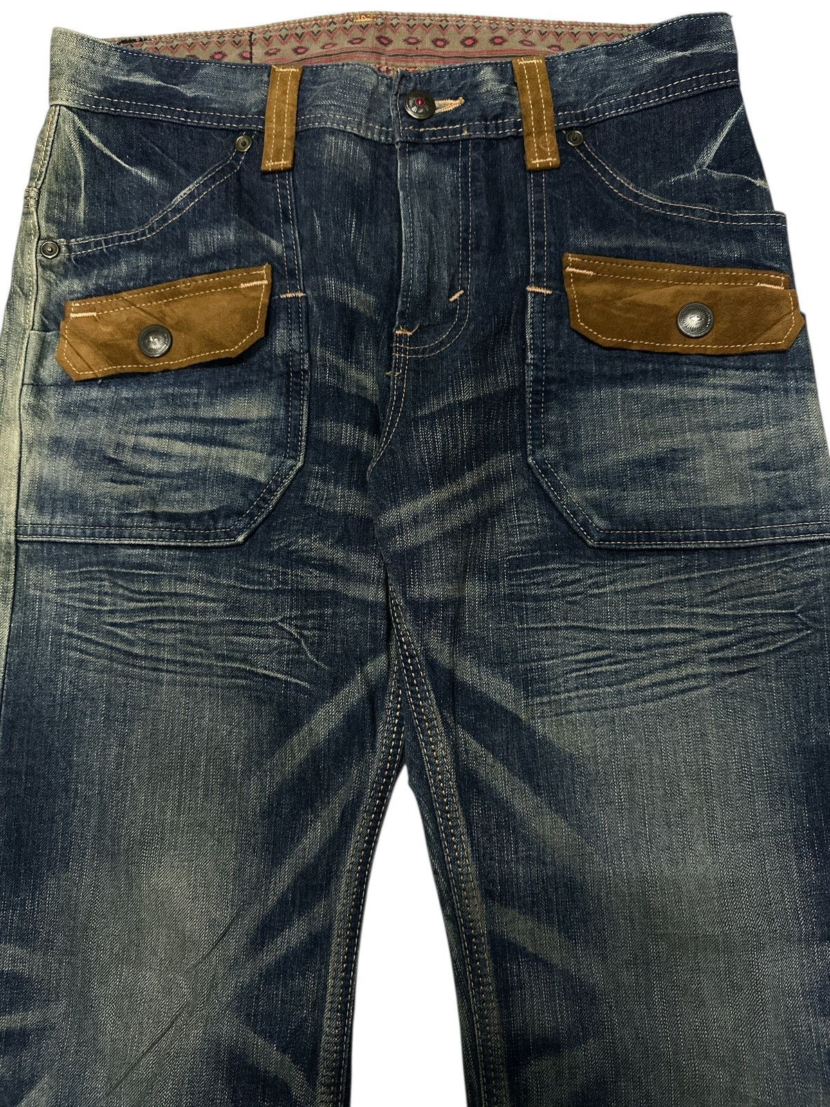 Japanese Brand Vintage Edwin Bushpant Native Style . Size US 34 / EU 50 - 3 Thumbnail