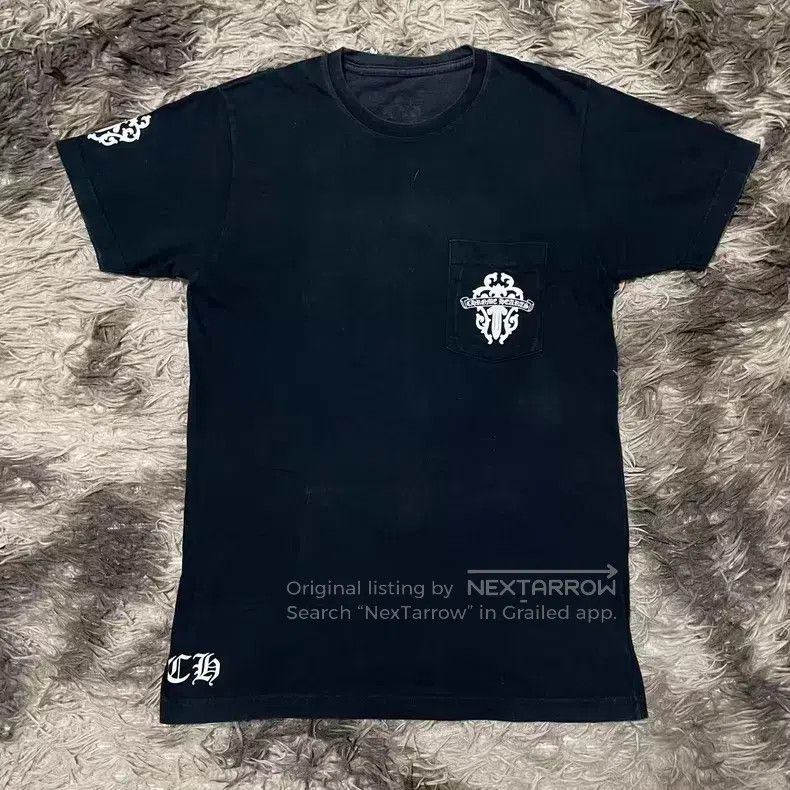 CHROME HEARTS Size M Short-sleeved shirt with black sword s