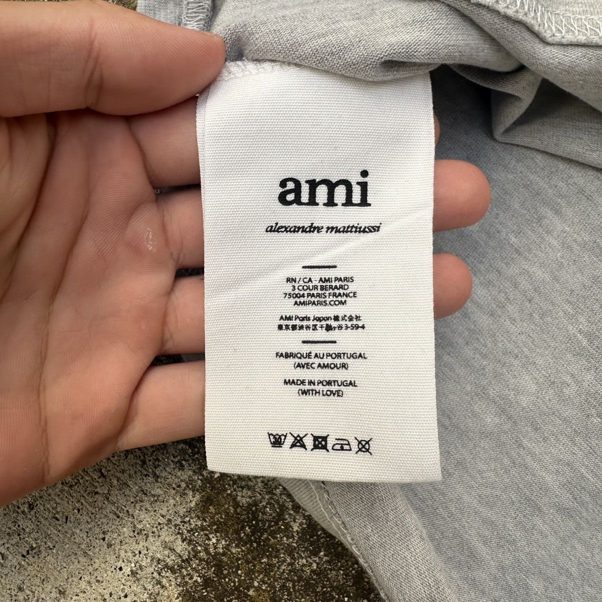 AMI Heather Gray AMI Alexandre Mattiussi Cotton Short Sleeve Tee Size US L / EU 52-54 / 3 - 5 Thumbnail