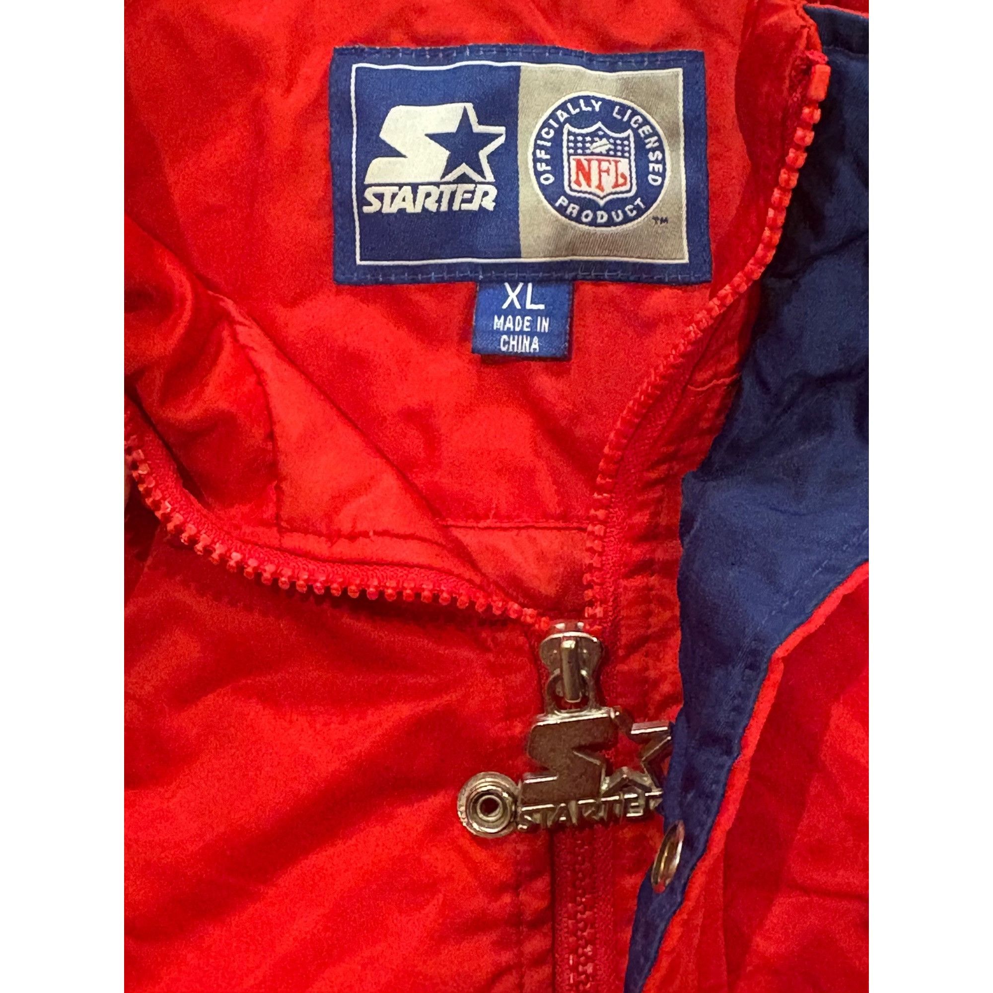 Starter Vintage 90s Starter New England Patriots NFL Full Zip Puffer Size US XL / EU 56 / 4 - 7 Thumbnail