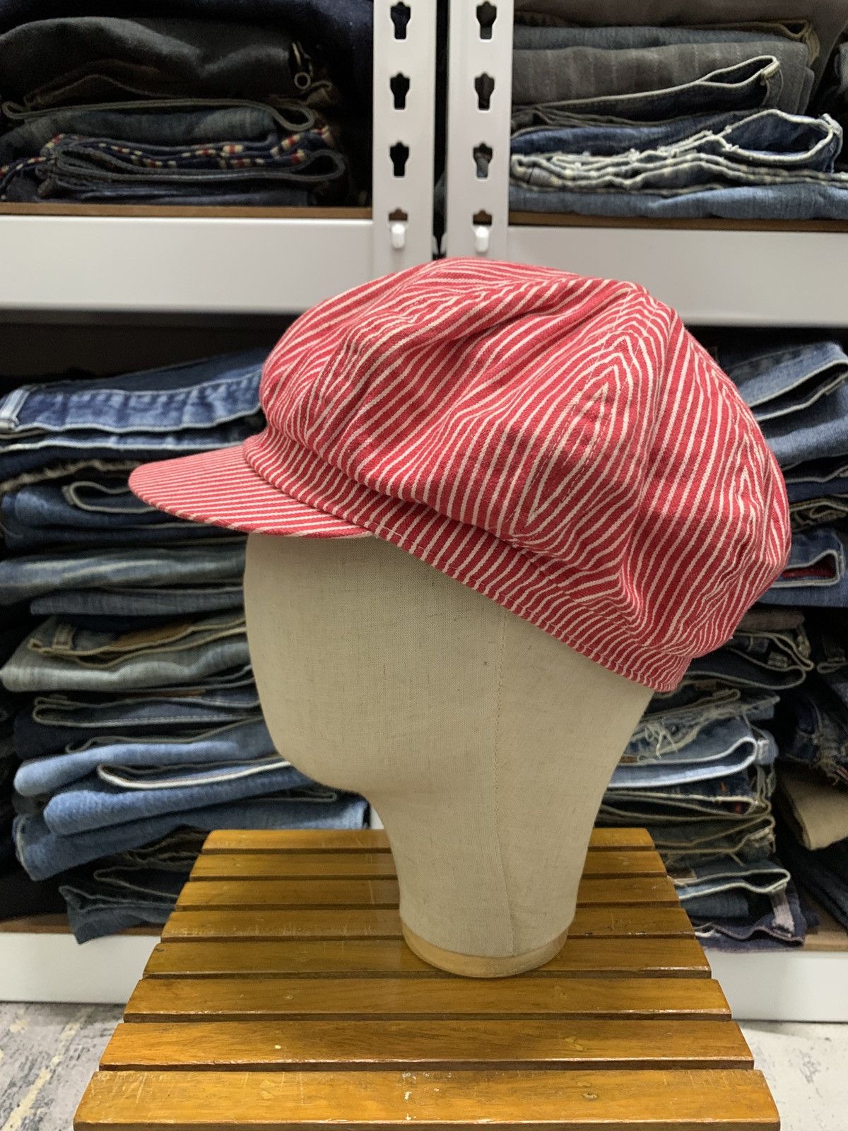 If Six Was Nine Japanese Brand Retro Hickory Striped Newboys Hat Size ONE SIZE - 3 Thumbnail