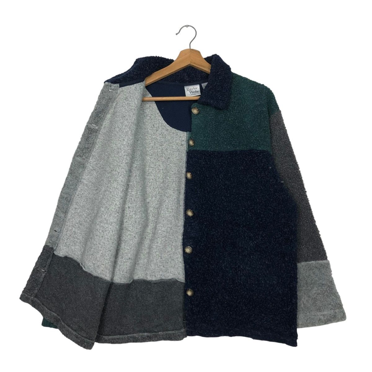 Japanese Brand 🔥VINTAGE BUTTON CHORE FLEECE JACKET BAXTER WELLS KAPITAL Size US M / EU 48-50 / 2 - 13 Thumbnail