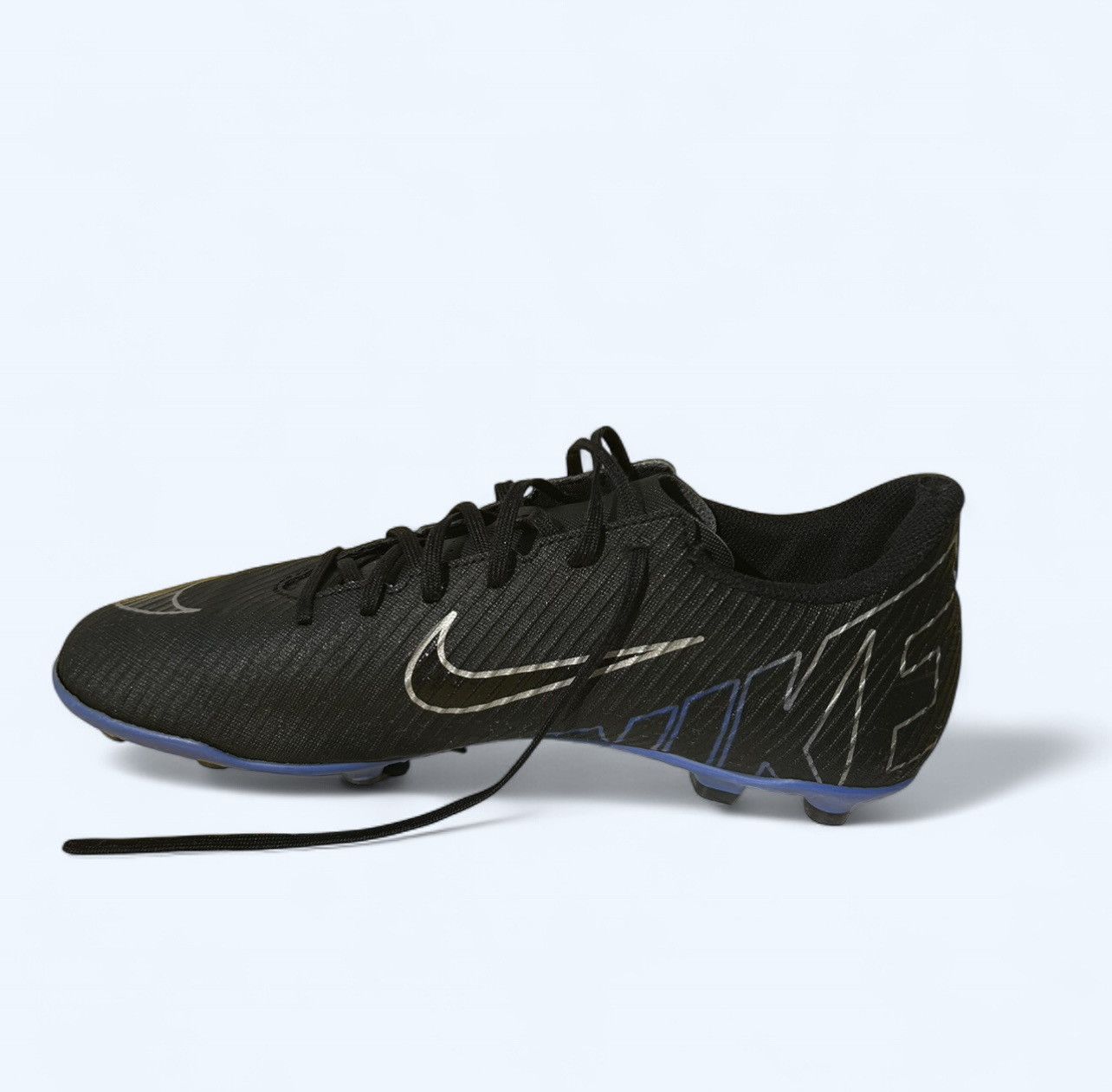 Nike Nike Men’s Zoom Mercurial Vapor 15 Club FG/MG Black/Blue Size US 11 / EU 44 - 4 Thumbnail