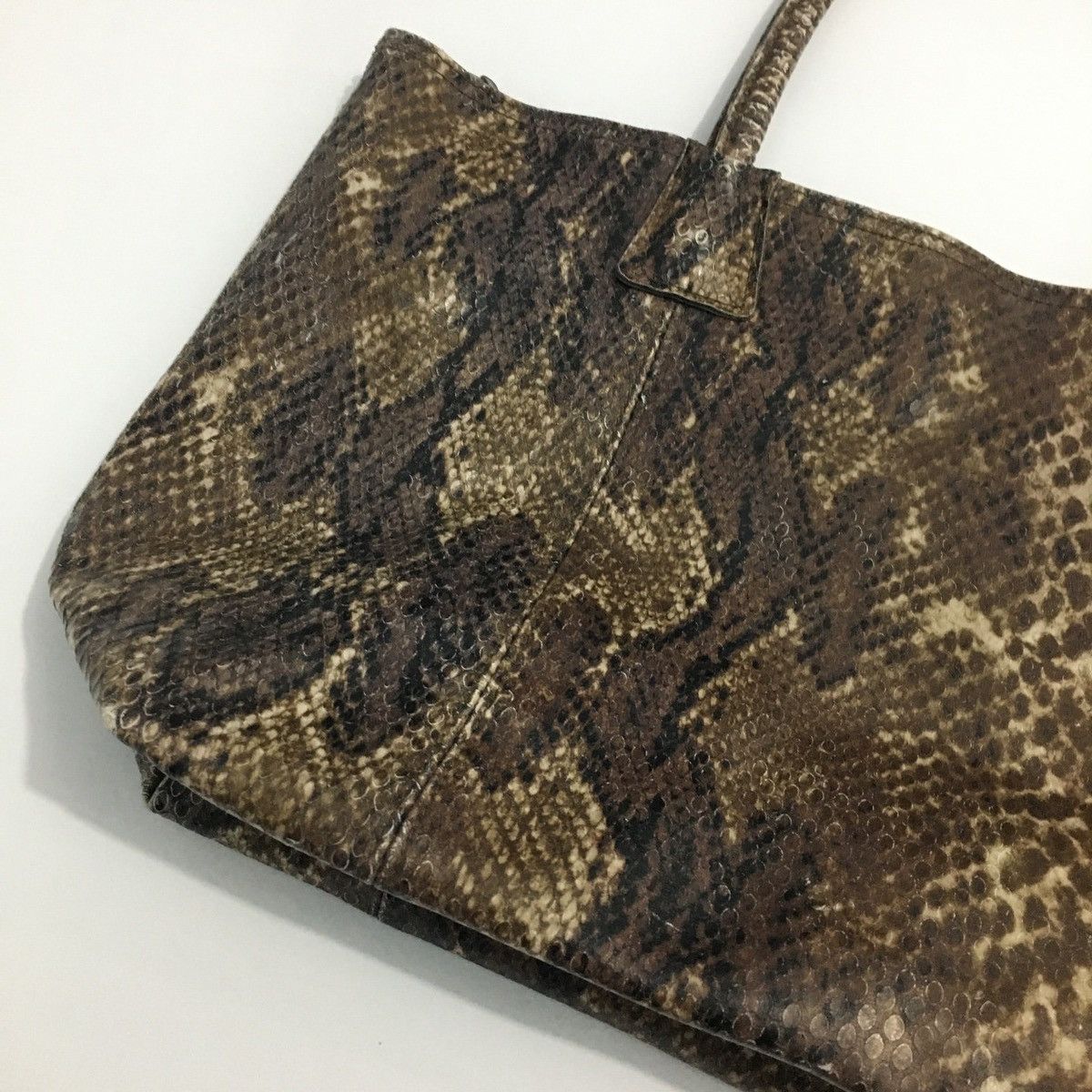 Japanese Brand Kenzia Leather Snake Skin Totebag Size ONE SIZE - 6 Thumbnail