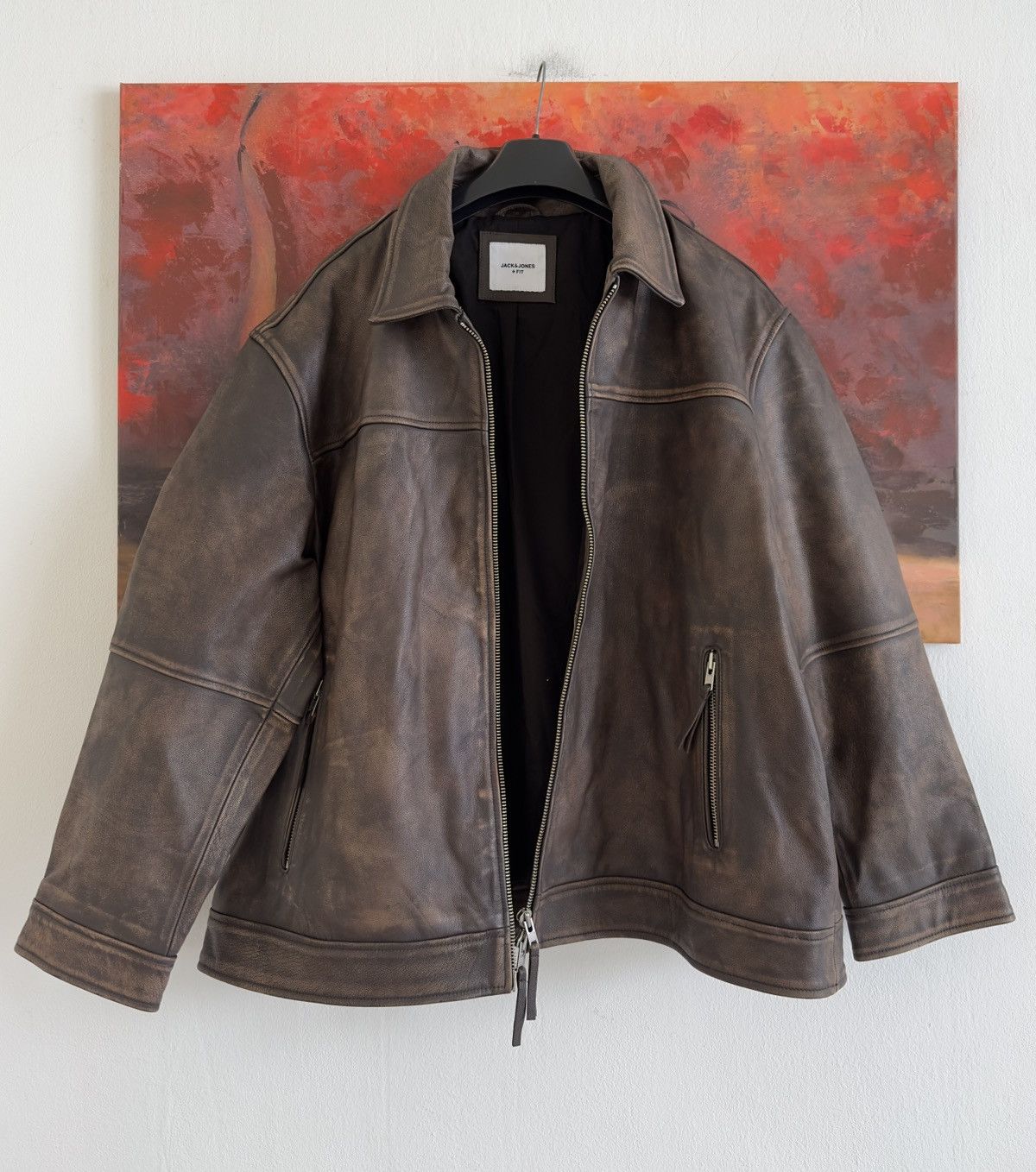 Jack & Jones Jack & Jones Goat Leather Brown Jacket Size 3XL Size US XXL / EU 58 / 5 - 4 Thumbnail