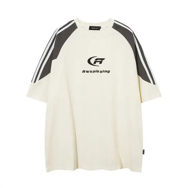 Japanese Brand Japanese retro letter embroidery matching T-shirt loose Size US L / EU 52-54 / 3 - 1 Thumbnail