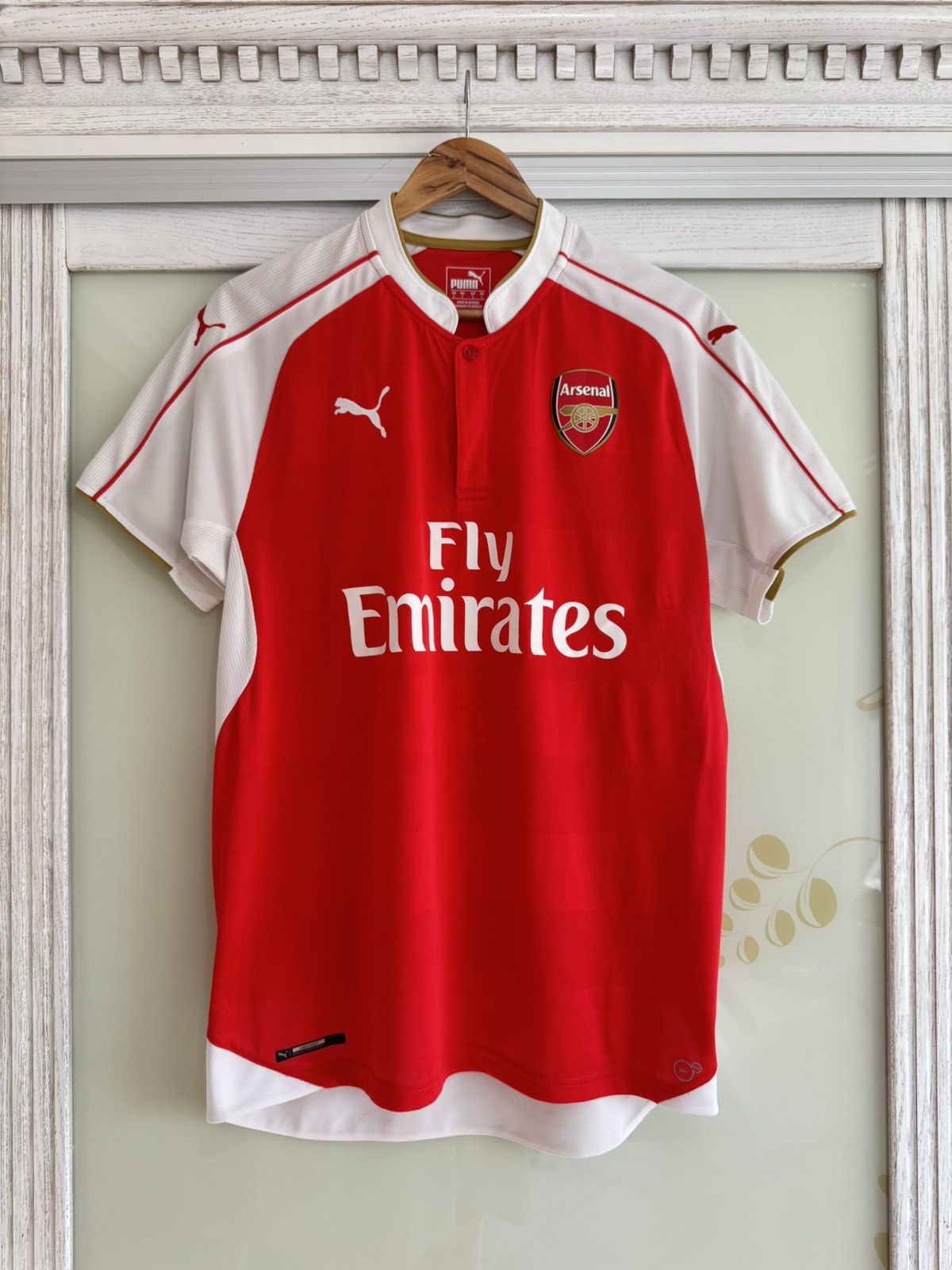Puma Arsenal 2015-2016 Home Soccer Jersey Football Shirt Kit Size US L / EU 52-54 / 3 - 1 Thumbnail