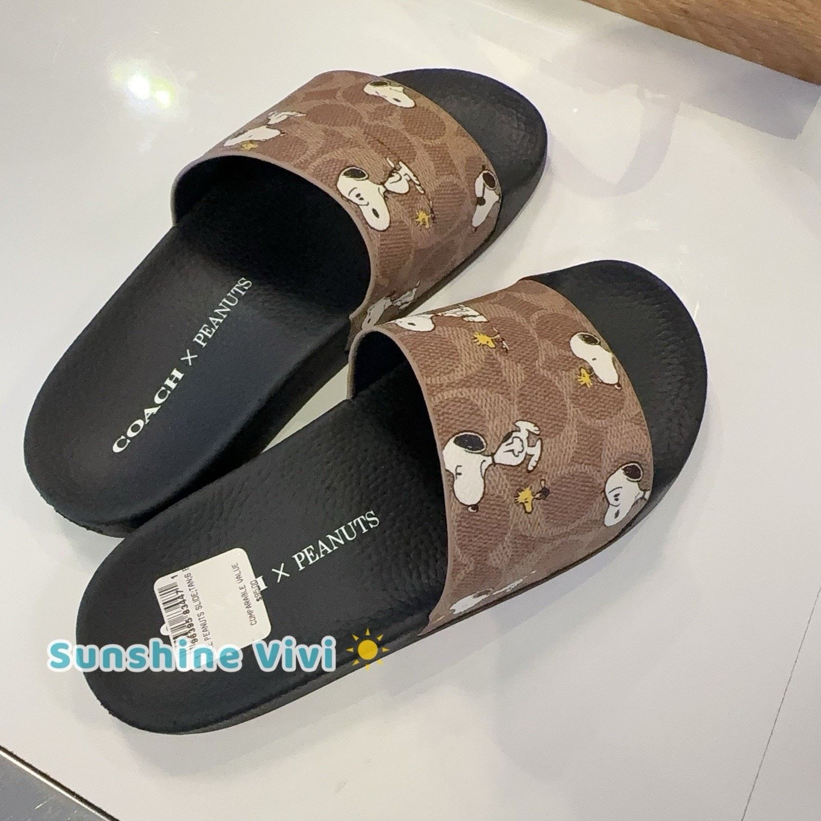 Coach NWT Coach X Peanuts Woman Udele Sport Slide Snoopy CBM96 US6 Size US 6 / IT 36 - 2 Thumbnail