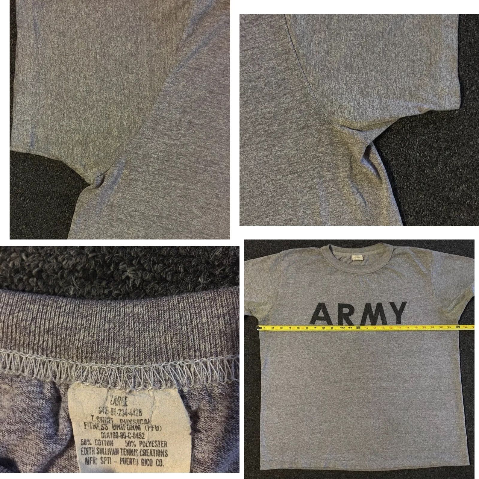 Vintage VINTAGE US Army PFU Shirt M L Gray Short Sleeve Crew Neck Graphic Tee 90s Grunge Punk Marine Nike? Size US M / EU 48-50 / 2 - 9 Thumbnail