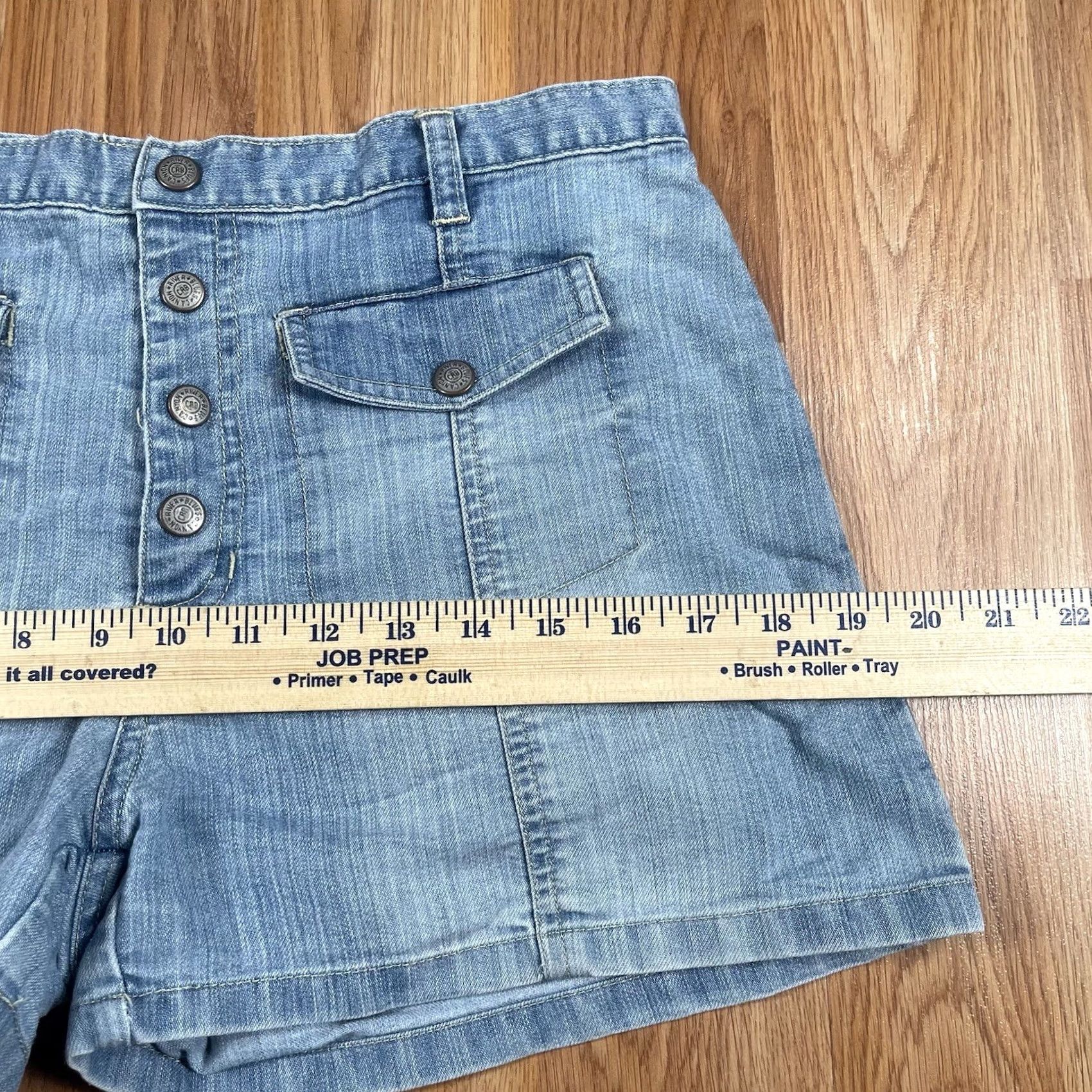 Vintage Kanyon River Blues Shorts Womens 14 1/2 Flat Front Blue Wash Denim Jeans Size 36" / US 14 / IT 50 - 6 Thumbnail