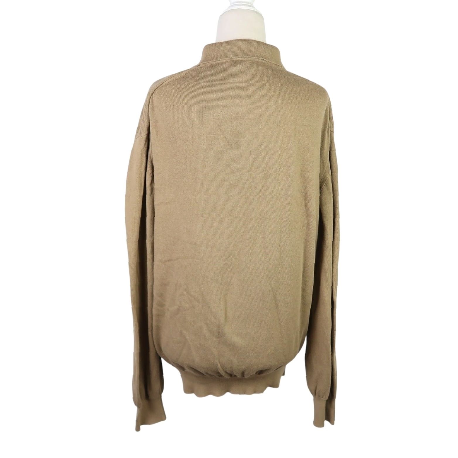 Pronto Uomo VINTAGE 90s Pronto Uomo tan cotton knit polo henley sweater Mens M Size US M / EU 48-50 / 2 - 4 Thumbnail