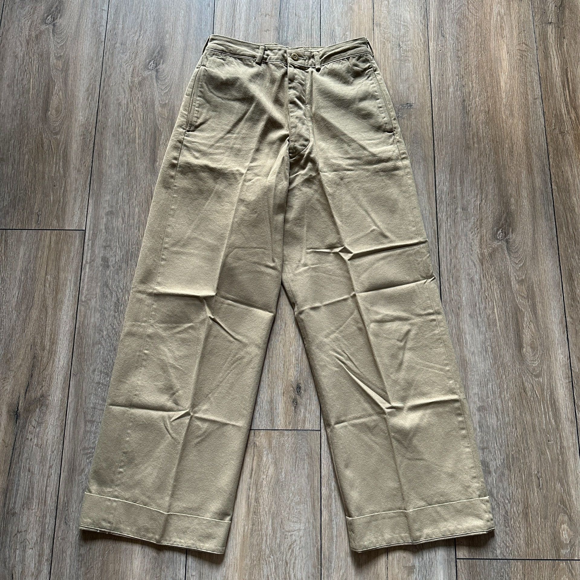 Red Clouds Collective Red Cloud 1950CH Khaki Wide-Leg Pants 29 Size 29" - 1 Thumbnail