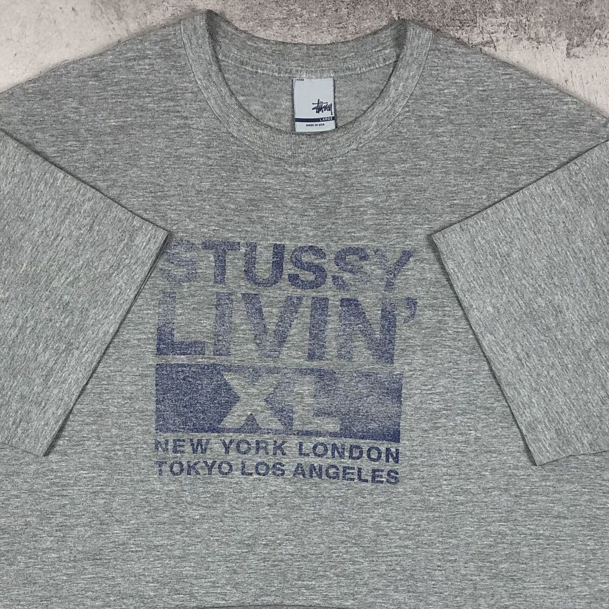 Stussy Vintage Stussy USA Livin’ XL Single Stitch Tee Size US L / EU 52-54 / 3 - 1 Thumbnail