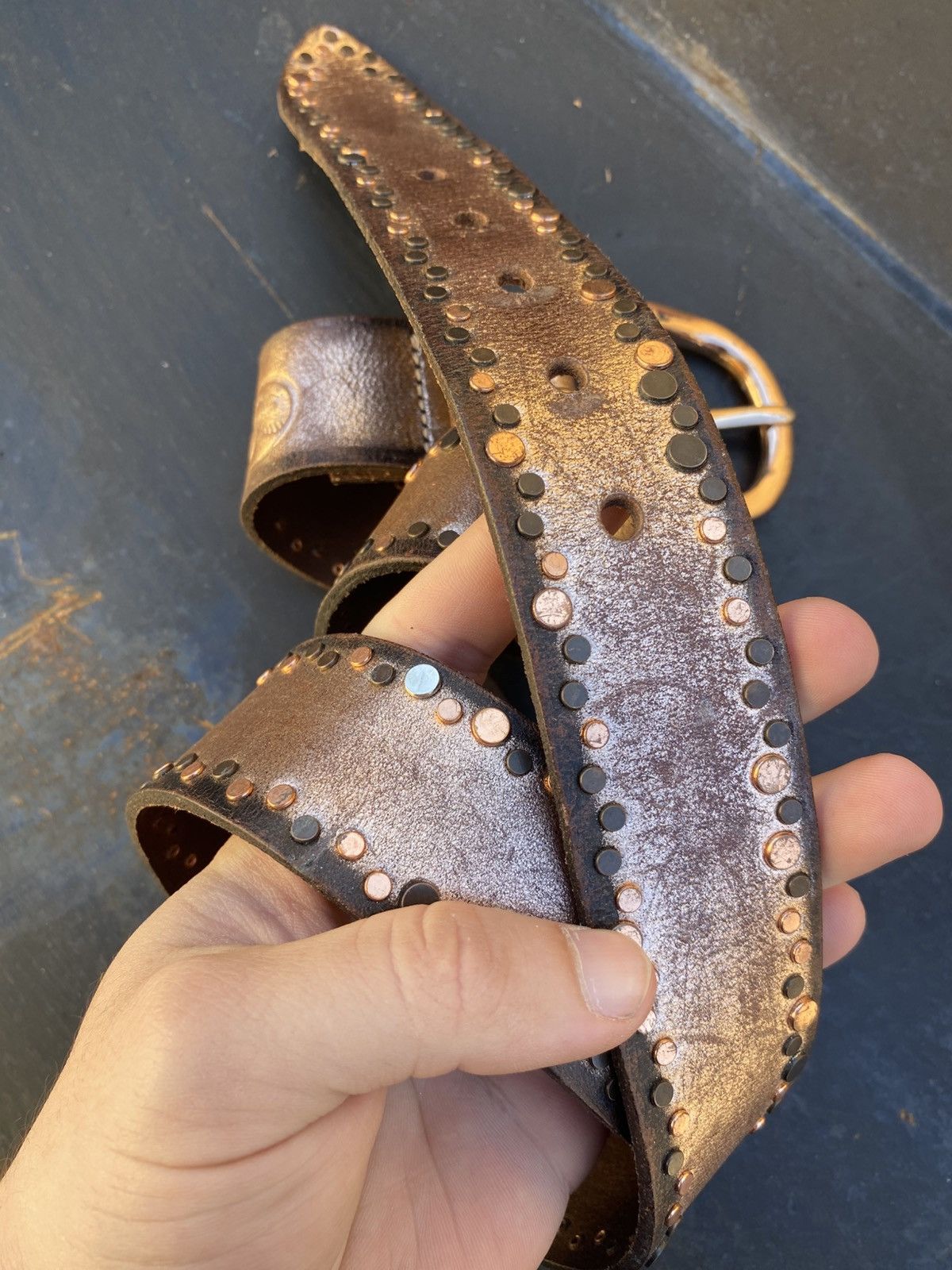 Vintage Belt vintage japanese distressed rhinestones simon style Size ONE SIZE - 4 Thumbnail
