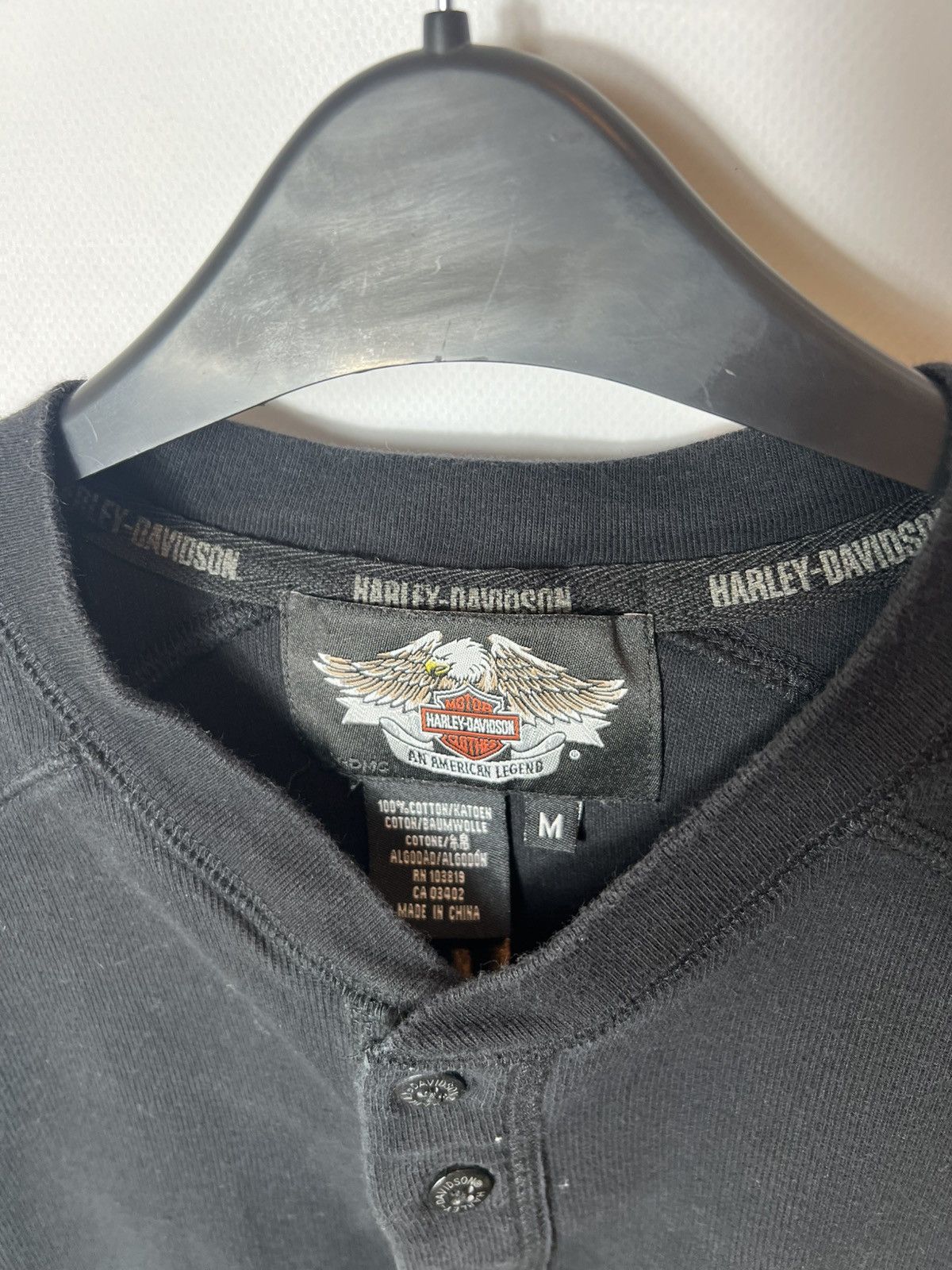 Harley Davidson Vintage streetwear racing Harley Davidson Quarter Button Tee Size US M / EU 48-50 / 2 - 4 Thumbnail
