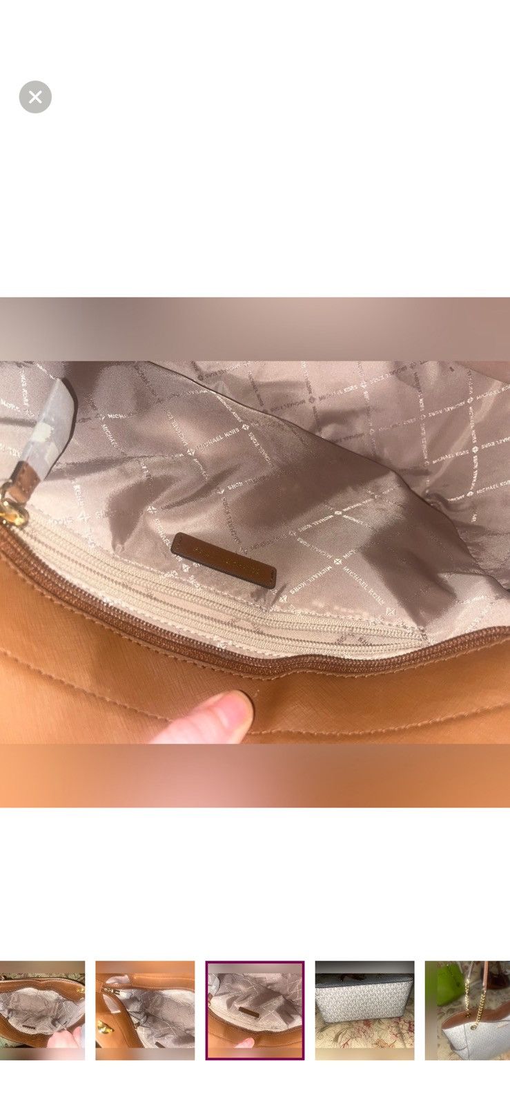 Michael Kors BRAND NEW Michael Kors Vanilla JetSet Large Shoulder Bag Size ONE SIZE - 11 Thumbnail