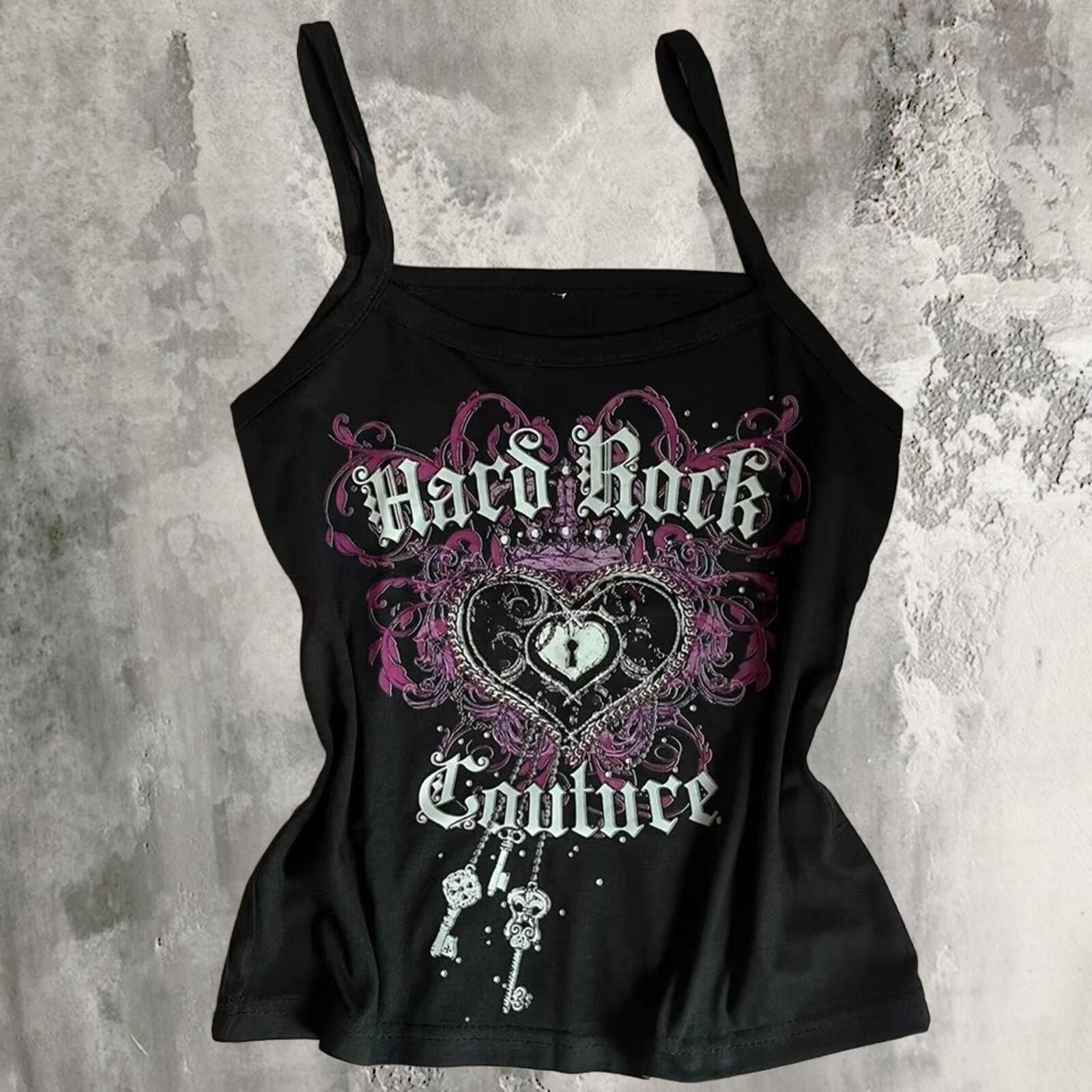 Vintage hard rock couture cami top Size S / US 4 / IT 40 - 1 Thumbnail