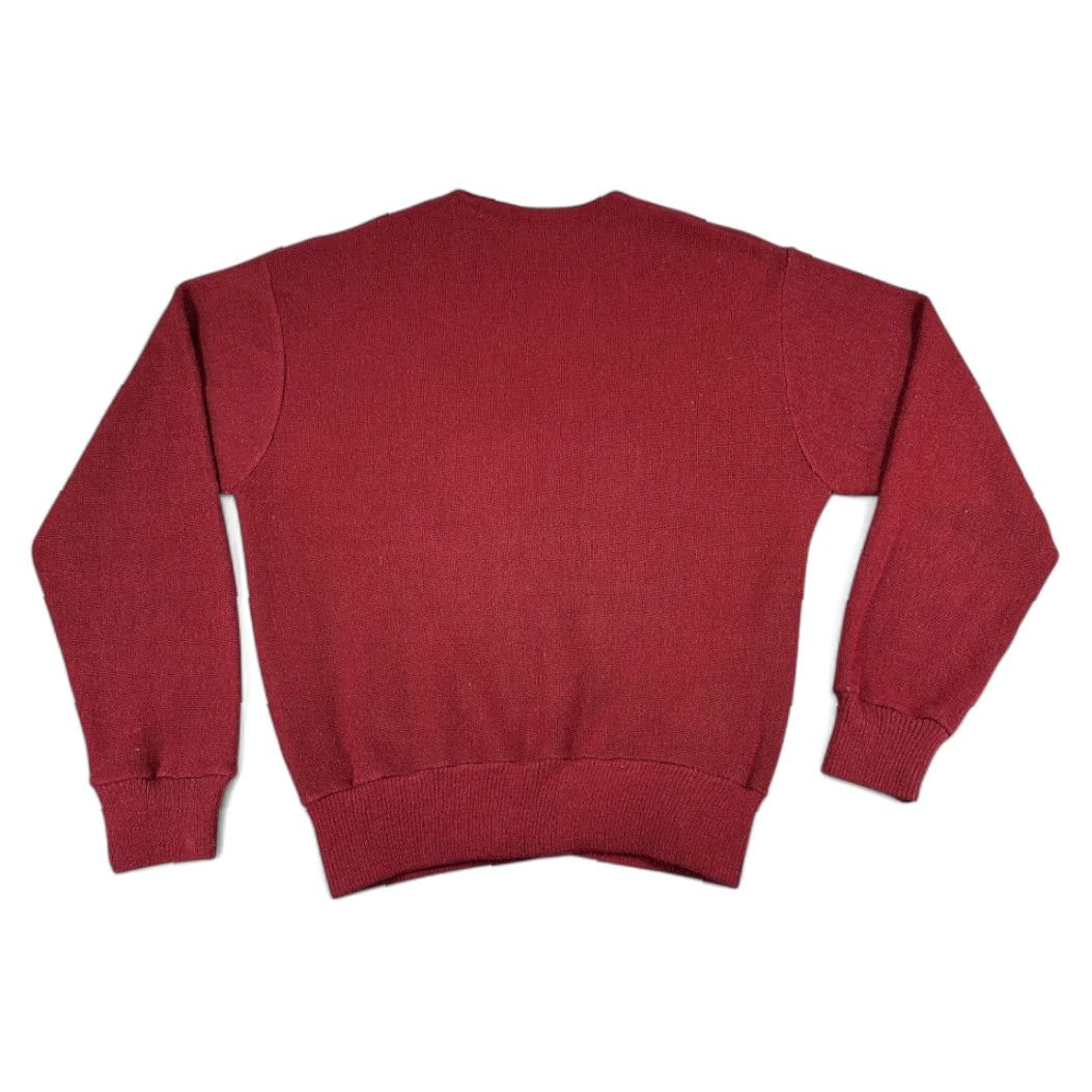 Vintage VINTAGE Campus Cardigan Sweater Men's XL Red Ribbed Pockets 70s Grunge USA College Knit Crew Neck Long Sleeve Size US L / EU 52-54 / 3 - 3 Thumbnail
