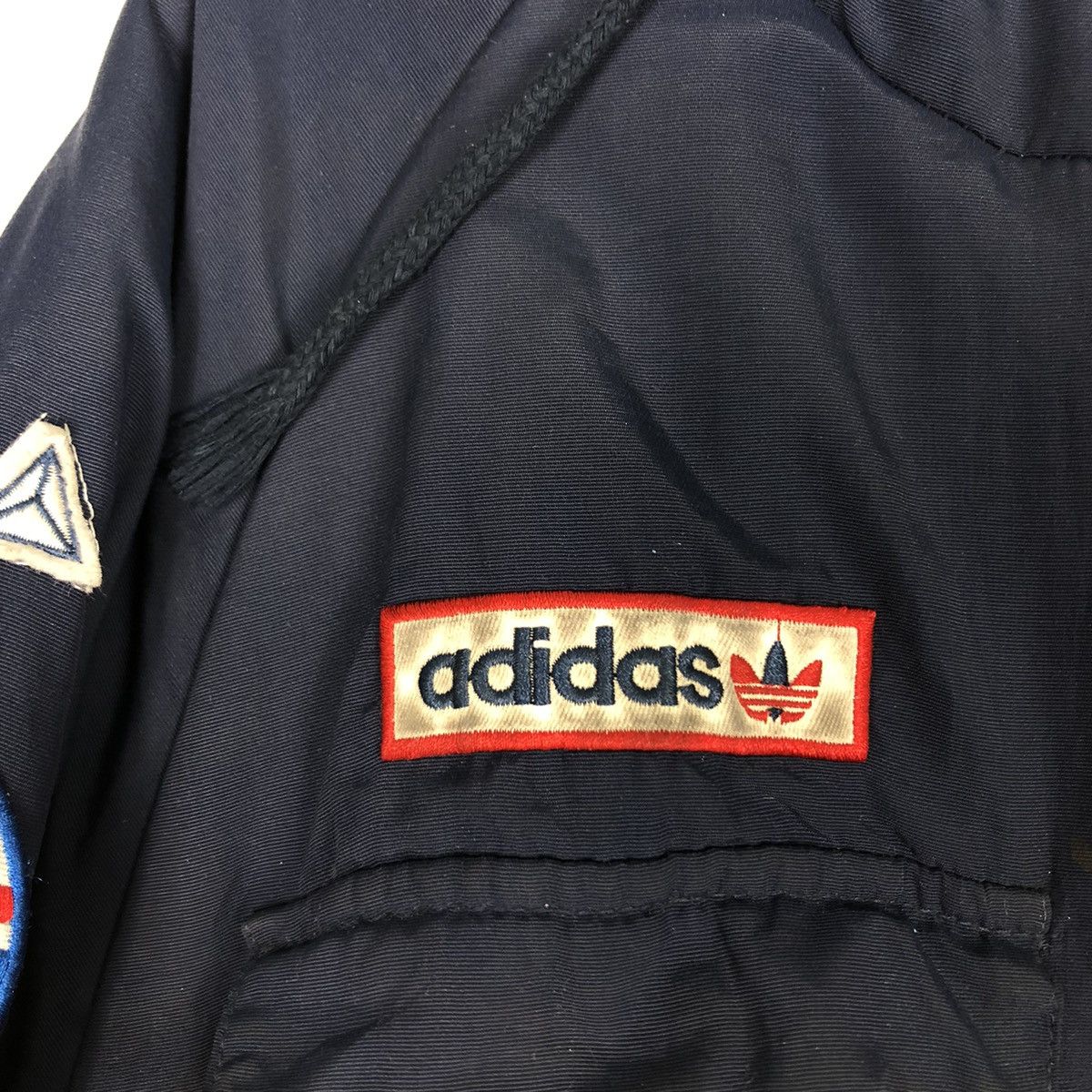 Adidas 🔥Vtg Biker Puffer Down Light Jacket Adidas Size US M / EU 48-50 / 2 - 18 Thumbnail