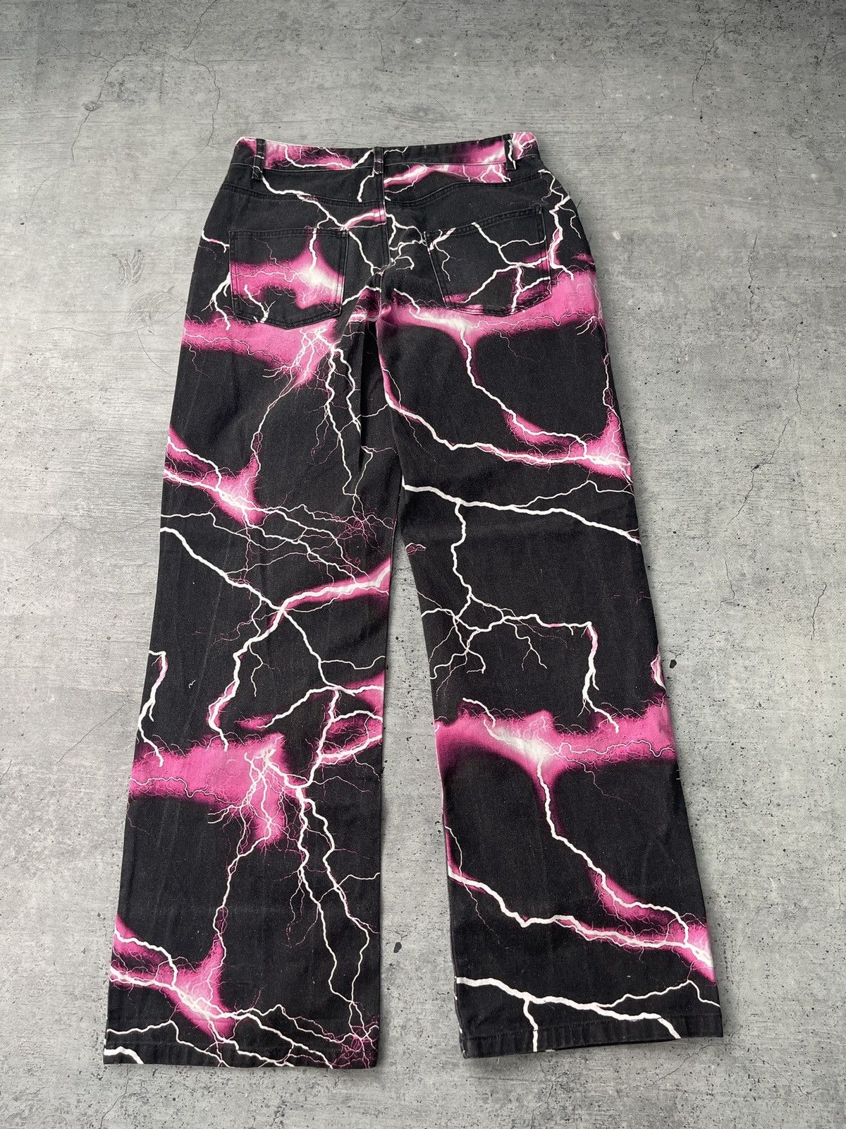 Hypebeast Jaded London Jeans Red Lightning Skate Baggy Y2K Hype Al Size US 32 / EU 48 - 3 Thumbnail
