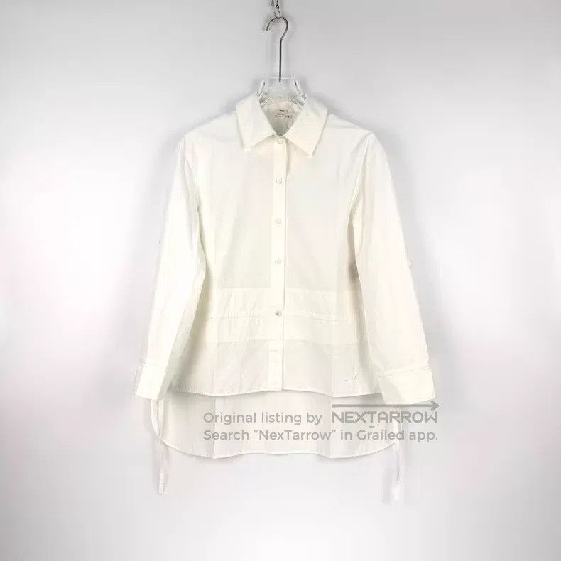 Hermes Hermes White embroidered war horse tie shirt Size XS / US 0-2 / IT 36-38 - 3 Thumbnail