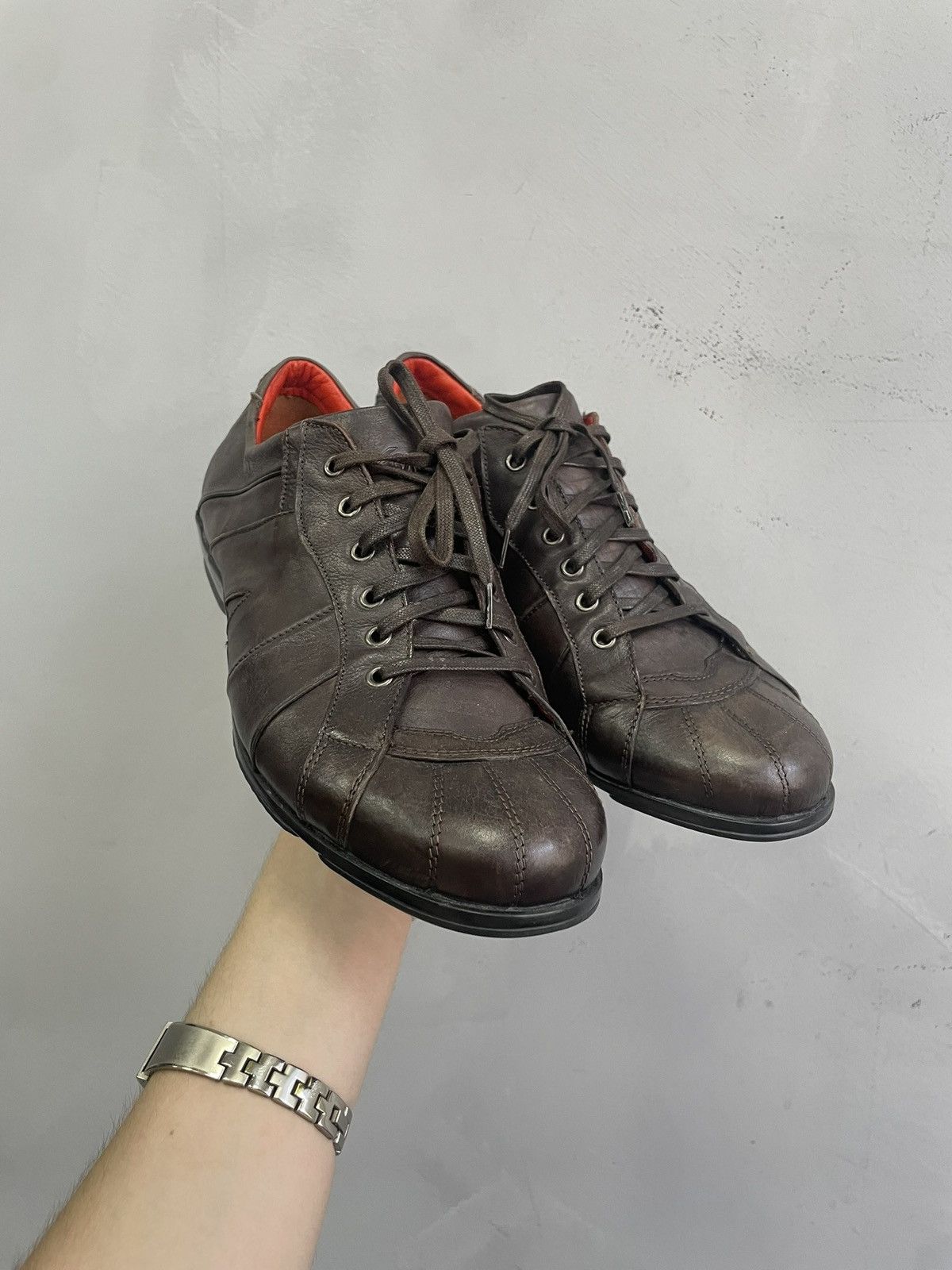 Guidi Gudi style brown leather sneakers retro 2000s low moto y2k Size US 8 / EU 41 - 2 Thumbnail