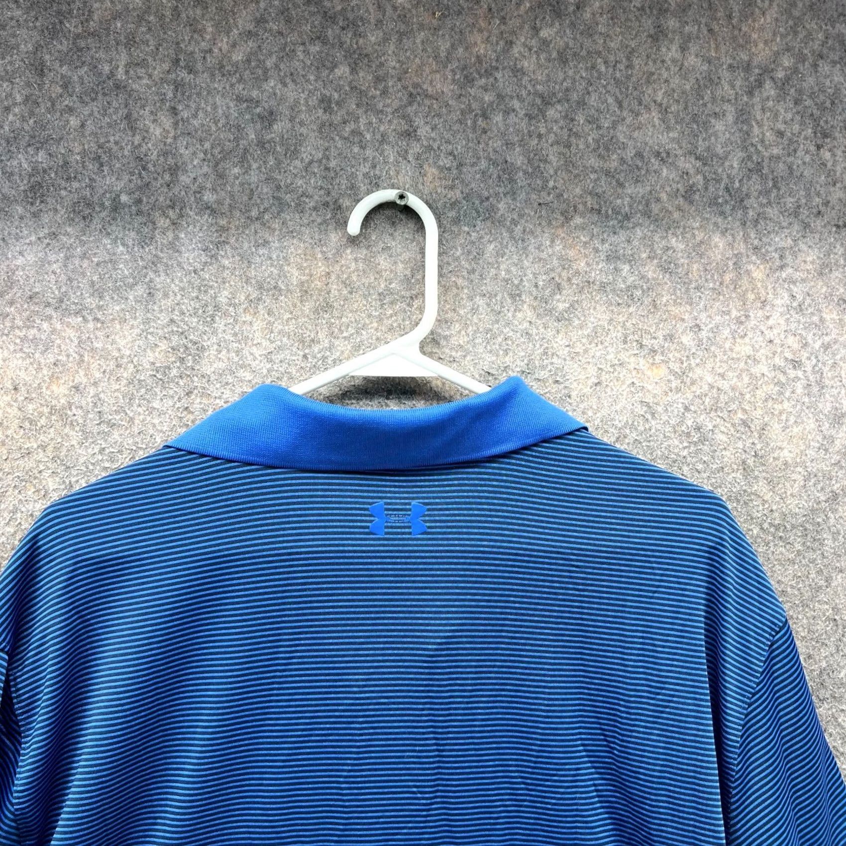 Under Armour Under Armour Polo Shirt Men 2XL Blue Striped HeatGear Golf UA Polo Shirt Size US XXL / EU 58 / 5 - 3 Thumbnail