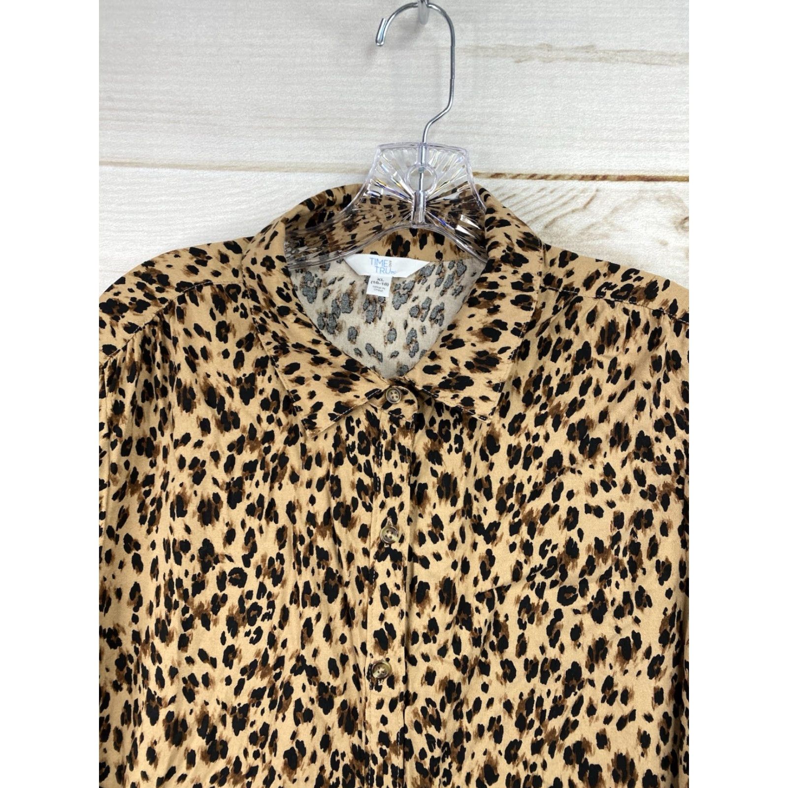 Vintage Time & Tru Dress XL 16/18 Animal Print Cheetah Boho Hippie Lightweight Flowy Dress Size XL / US 12-14 / IT 48-50 - 2 Thumbnail