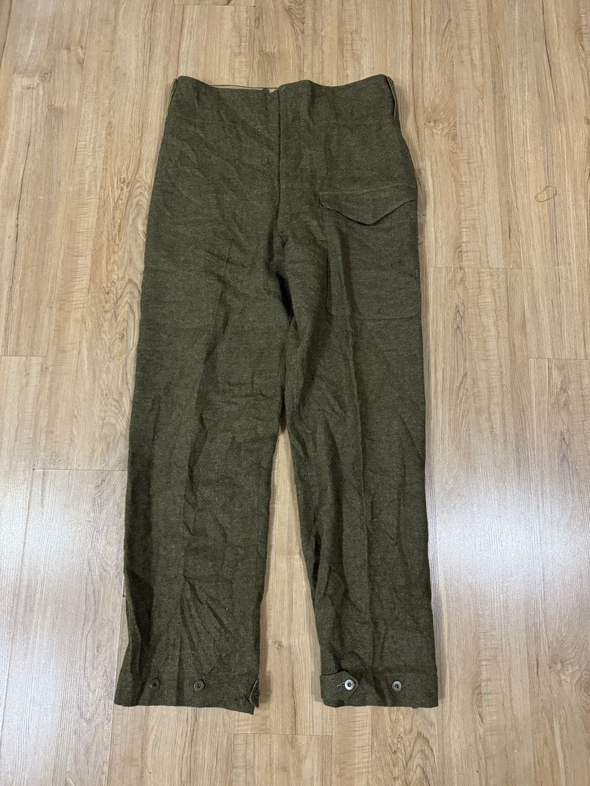 Vintage VINTAGE 1951 BRITISH BATTLE TROUSER WOOL PANTS Size US 38 / EU 54 - 1 Thumbnail