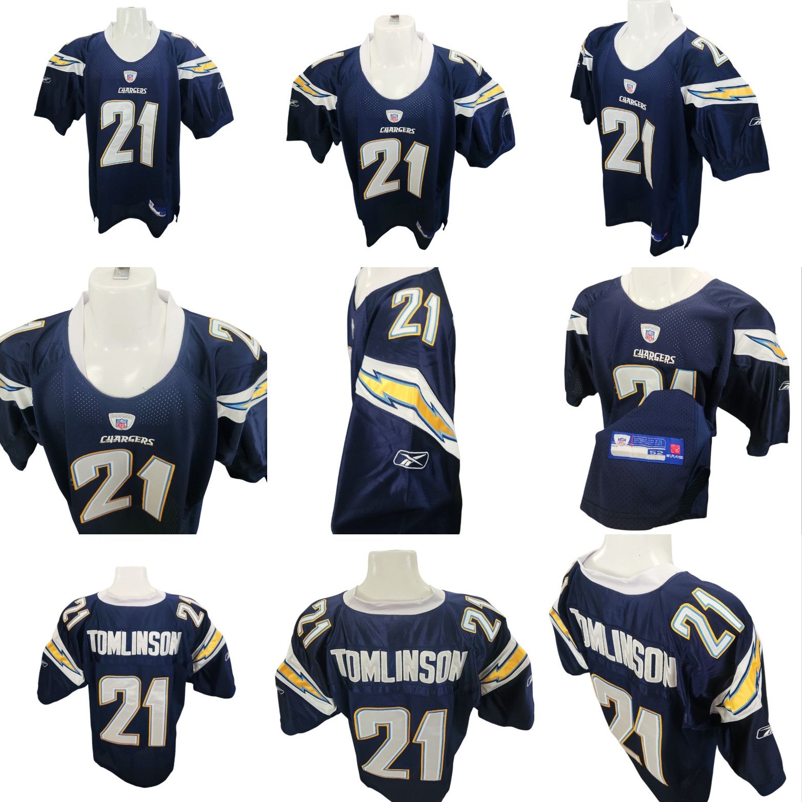 NFL × Reebok × Vintage Reebok LaDainian Tomlinson San Diego Chargers NFL Football Size US L / EU 52-54 / 3 - 13 Thumbnail