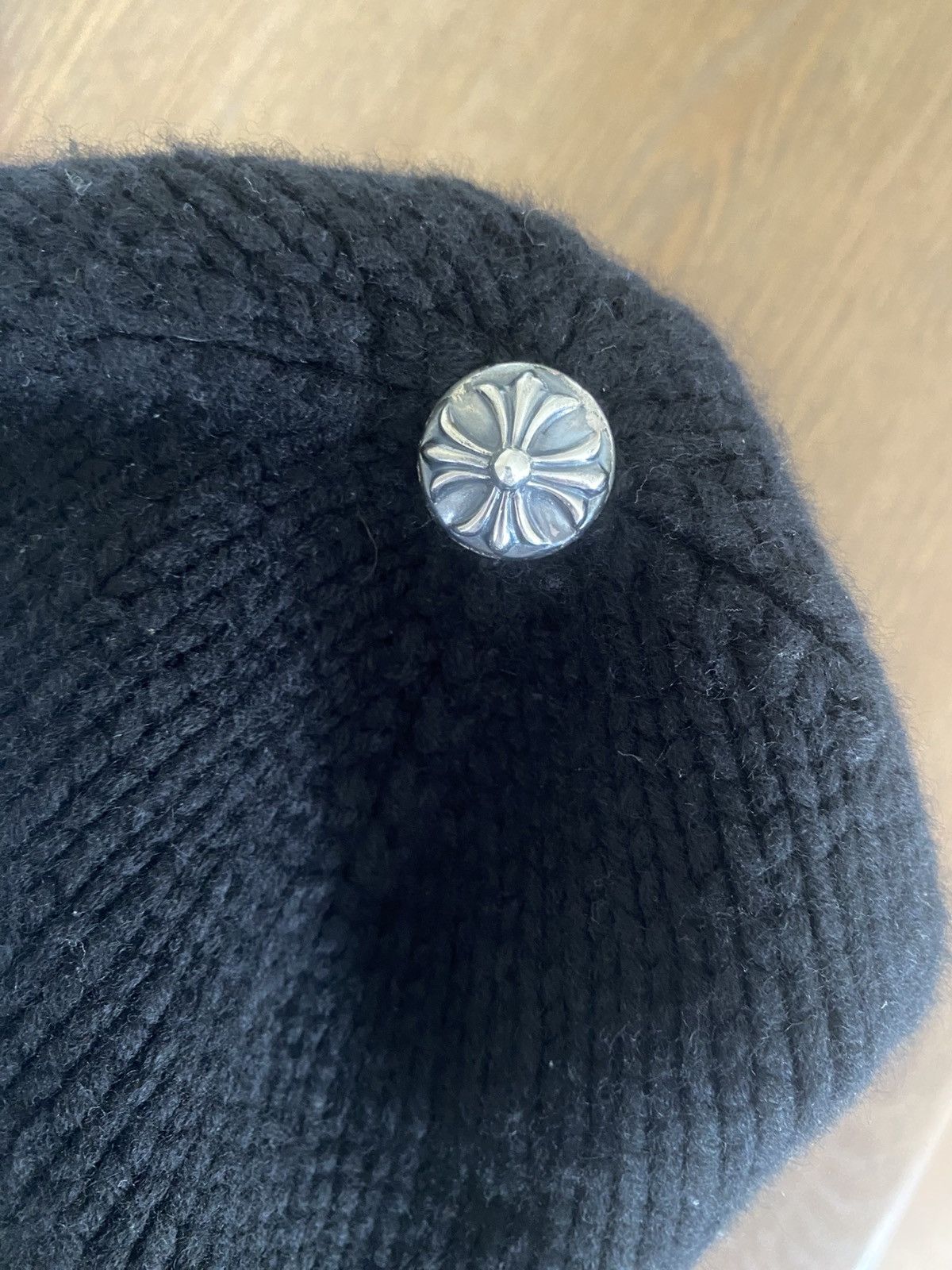 Chrome Hearts Chrome Hearts Fuck You Leather Patch Cashmere Beanie Size ONE SIZE - 3 Thumbnail