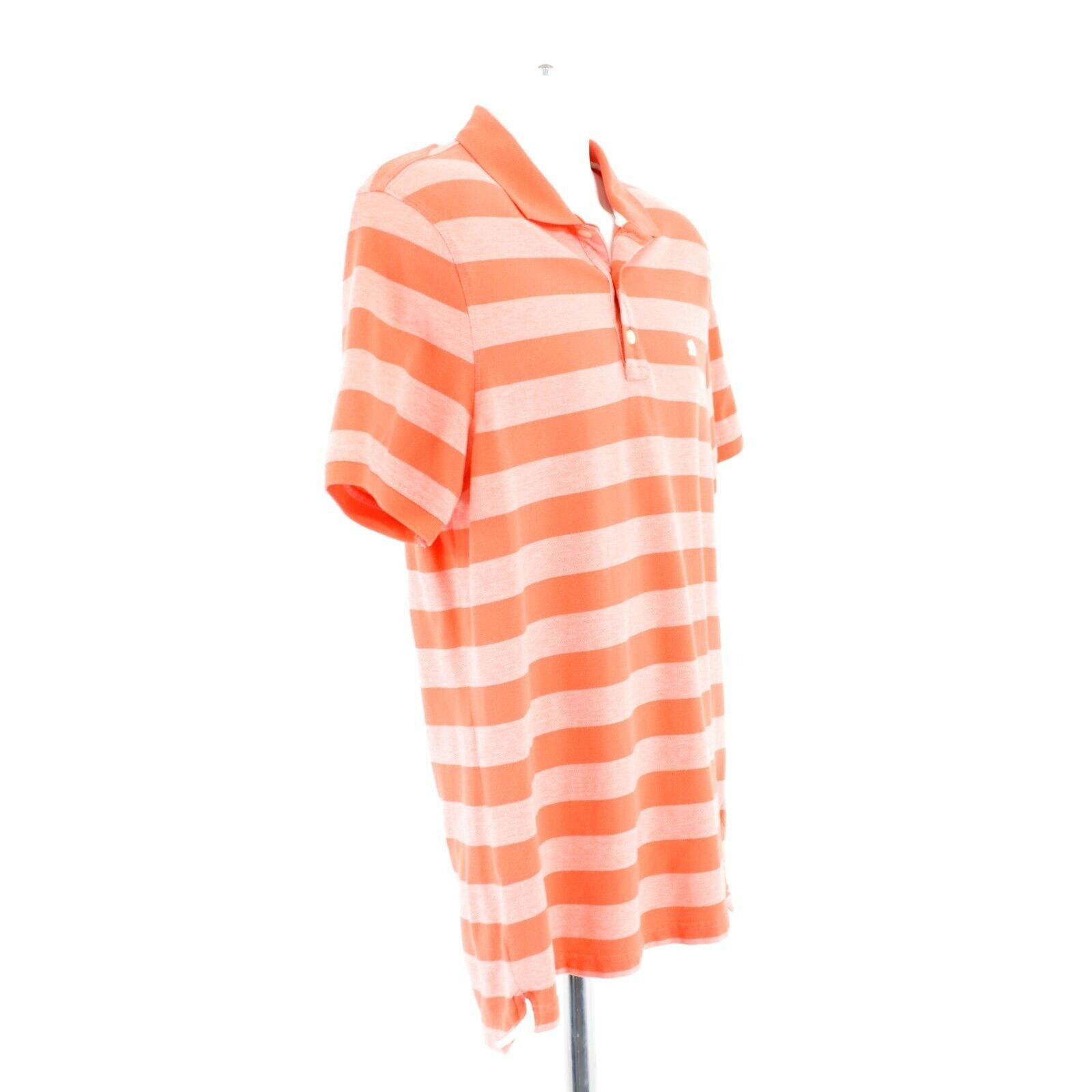 Banana Republic Banana Republic Medium Orange Striped Short Sleeve Collared Size US M / EU 48-50 / 2 - 7 Thumbnail