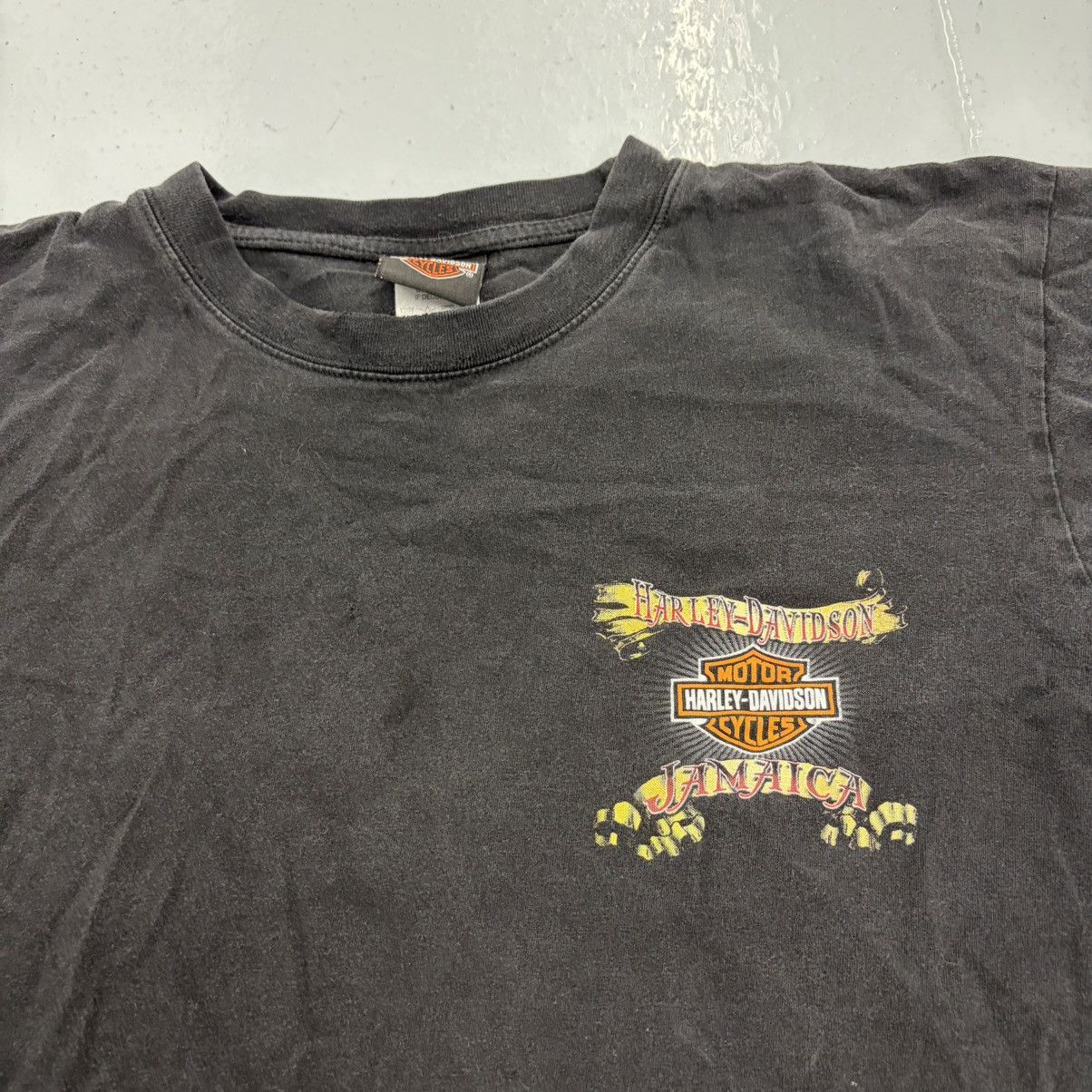 Harley Davidson Vintage Y2k Harley Davidson Black Motorcycle Grunge T-Shirt Size US XL / EU 56 / 4 - 2 Thumbnail