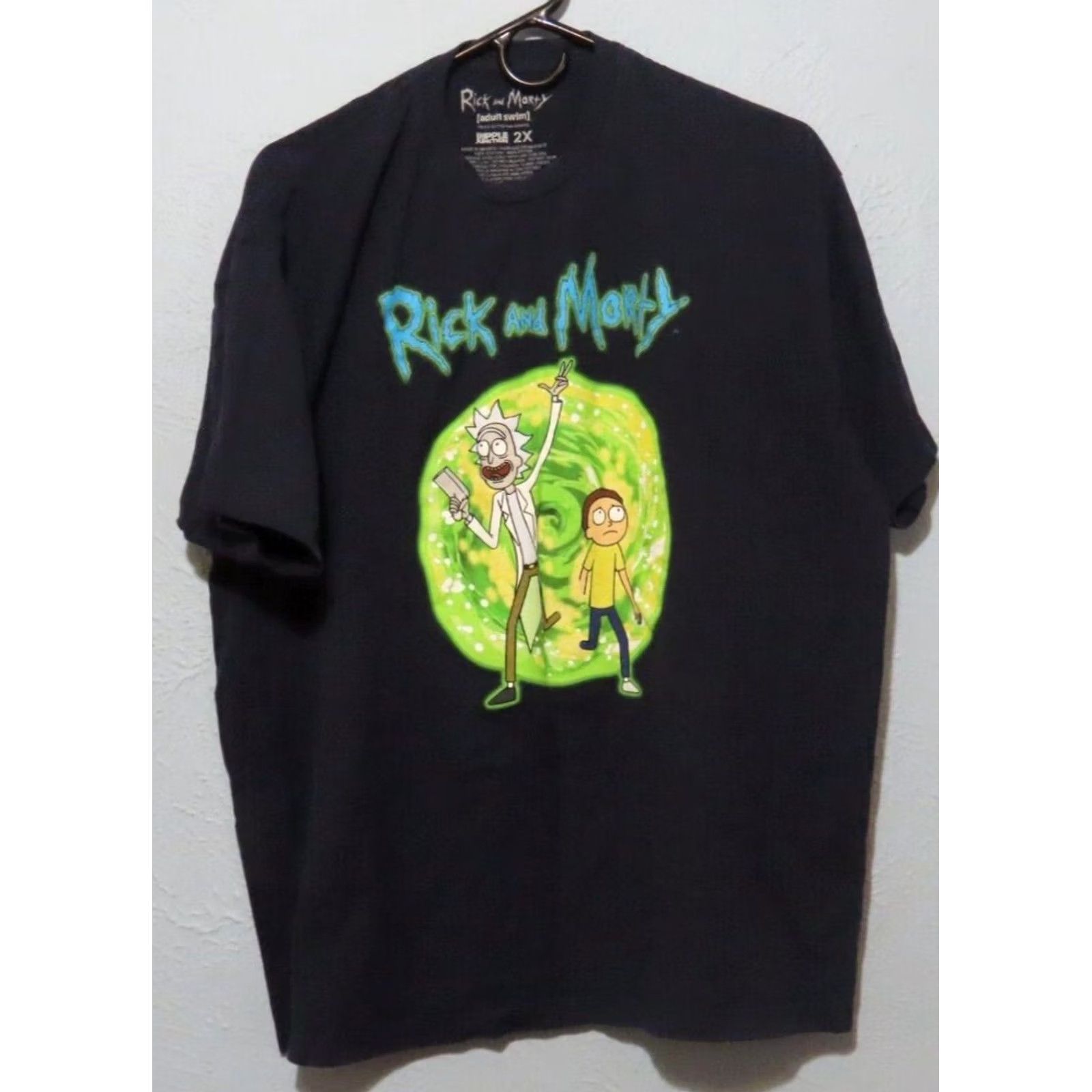 Vintage Rick and Morty Shirt Men's 2X Blue Short Sleeve Time Travel Adult Swim Crew Neck Graphic Size US XXL / EU 58 / 5 - 2 Thumbnail
