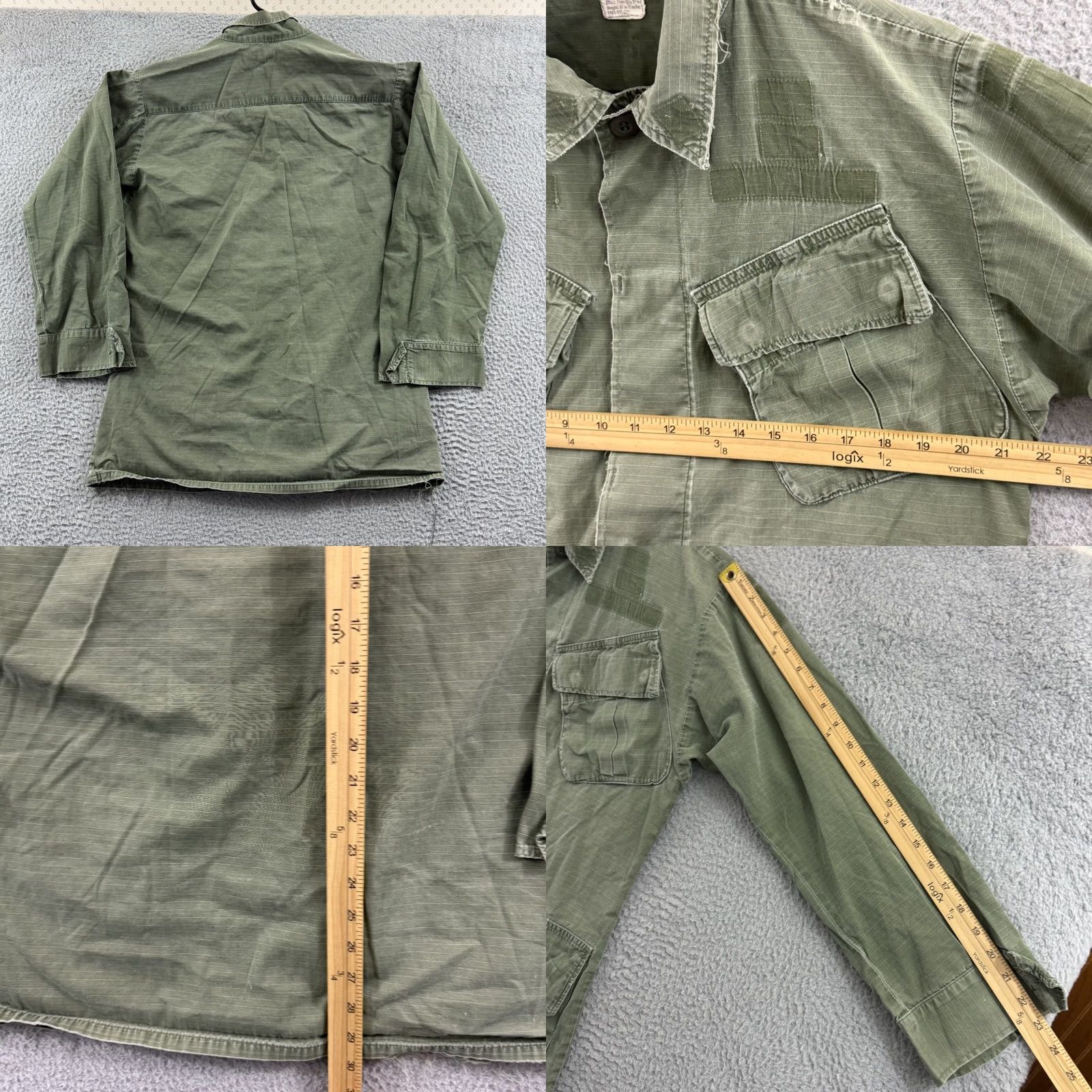 Vintage VINTAGE US Army Tropical Combat Shirt Mens Small 60s Military Vietnam War OG-107 Shirt Size US S / EU 44-46 / 1 - 8 Thumbnail
