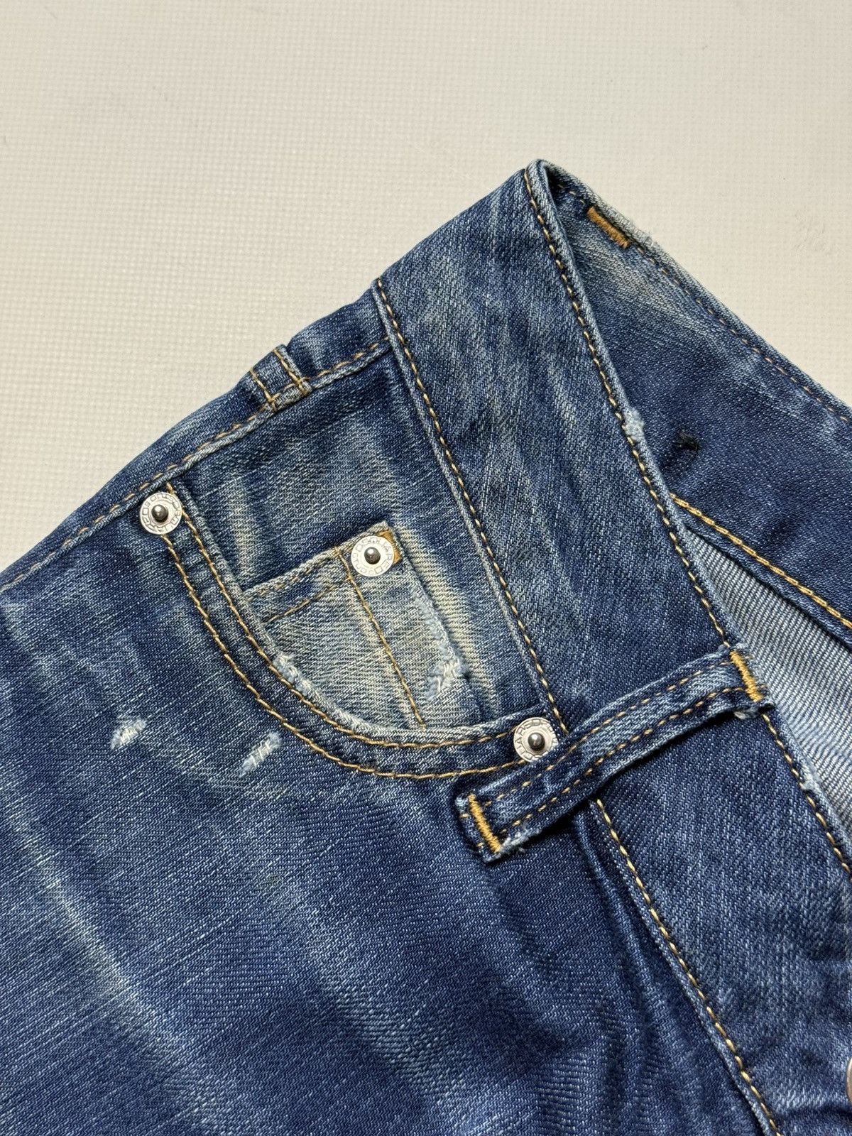 Dsquared2 Dsquared Distressed Denim Low Rise Skinny Biker Jeans Pants Size 25" / US 0 / IT 36 - 13 Thumbnail